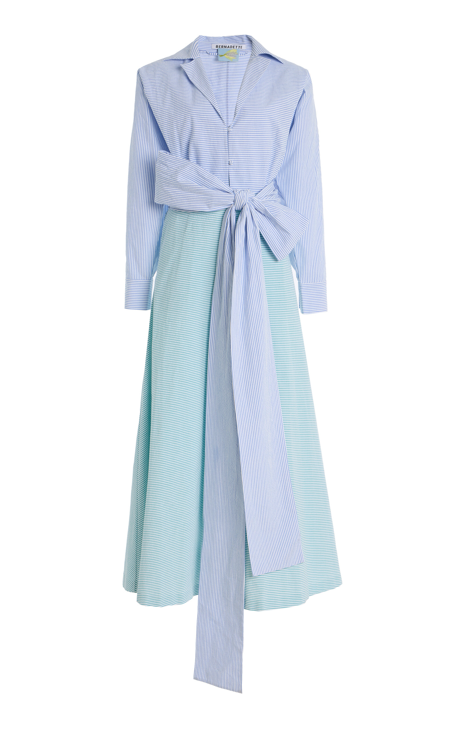 Exclusive Riviera Clarence Striped Cotton Maxi Shirt Dress