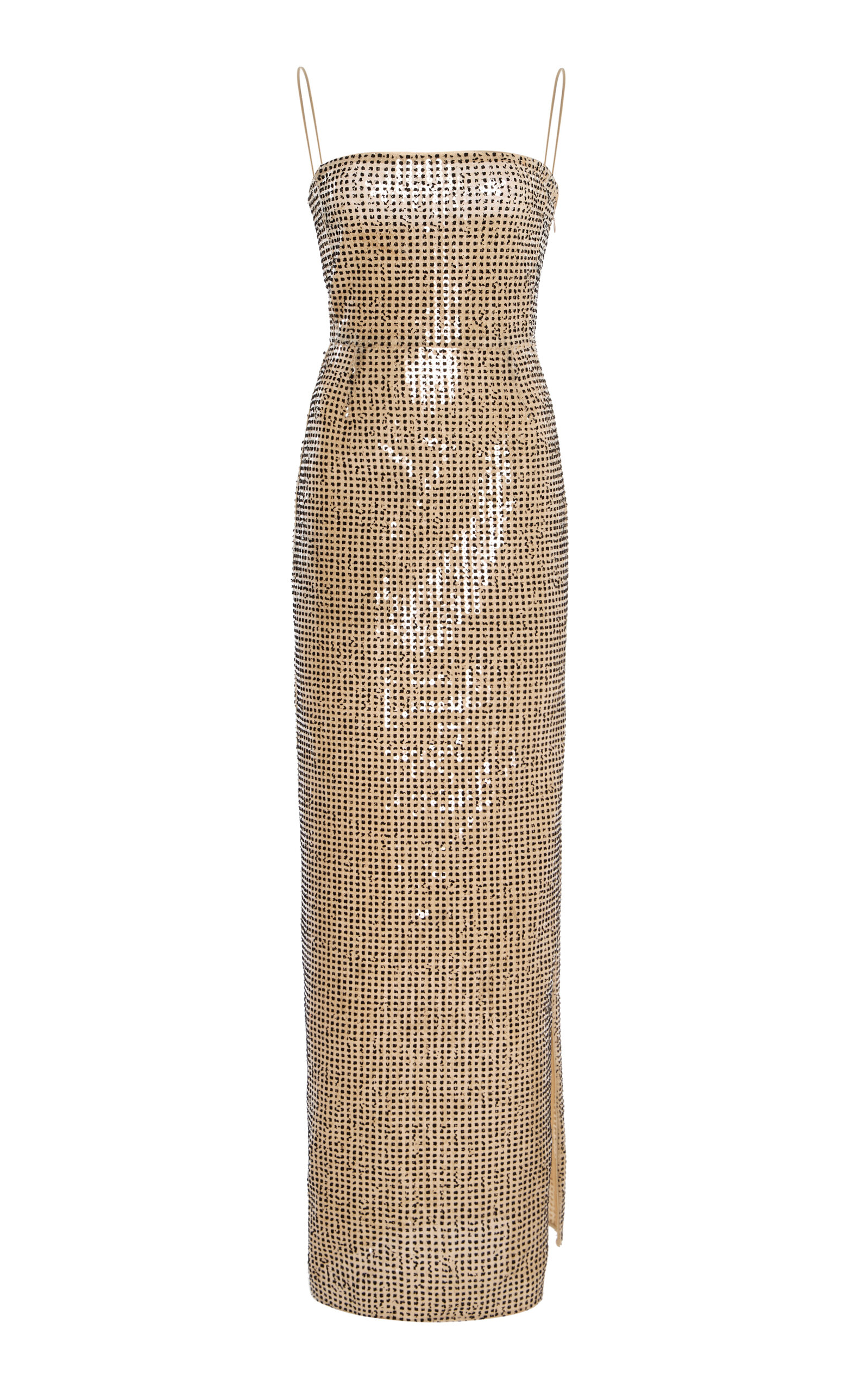 Galvan Stargaze Sheer Dress - Tan