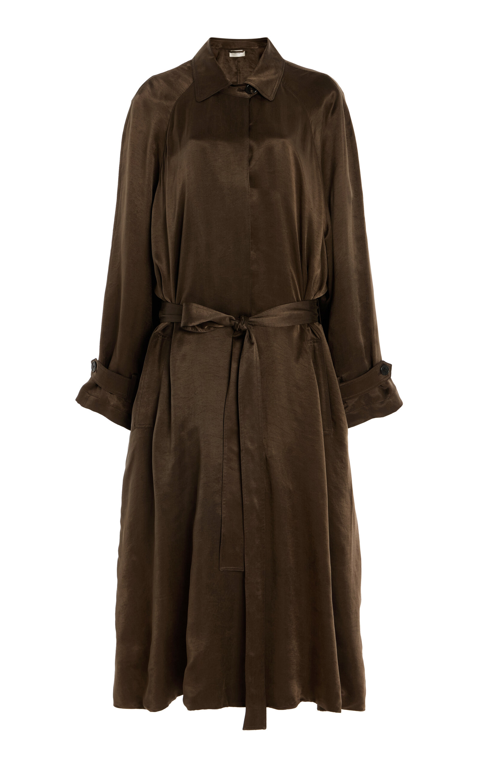 The Row Ryo Cupro Trench Coat - Brown