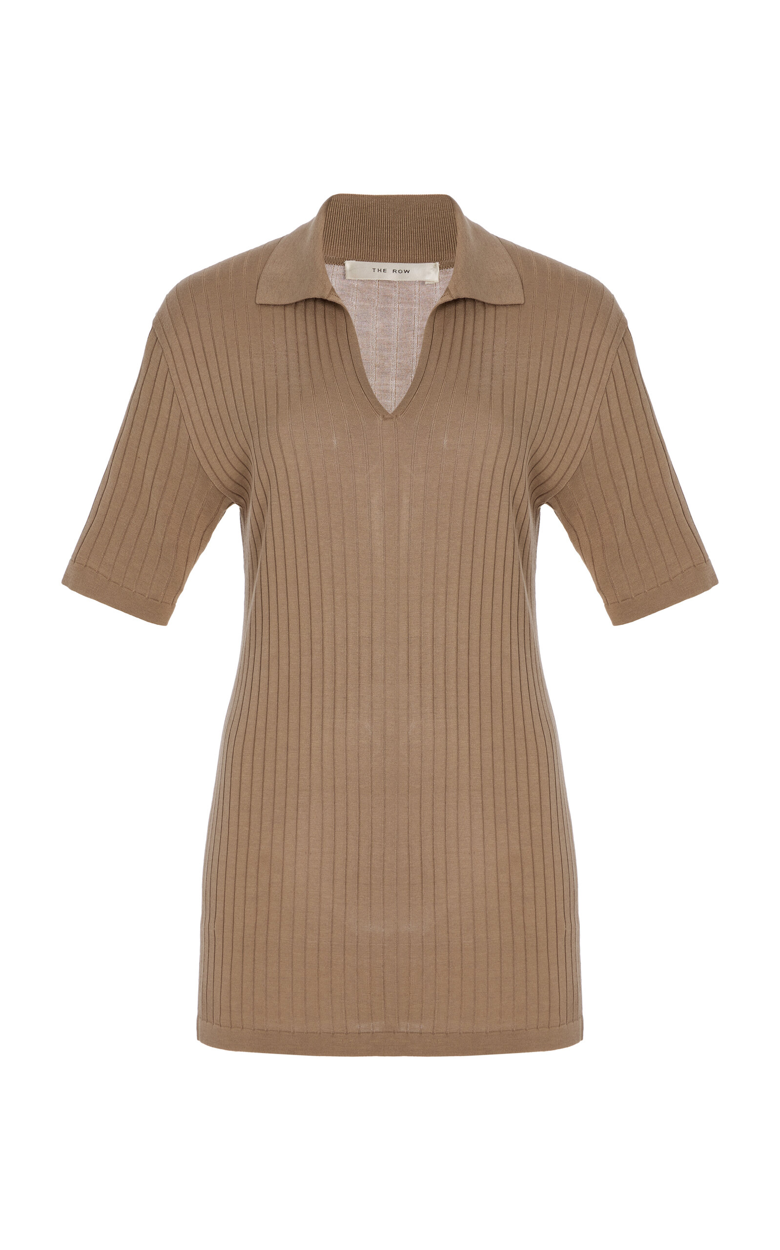 The Row Kaiomi Ribbed-Knit Polo Top - Women's Clothing
