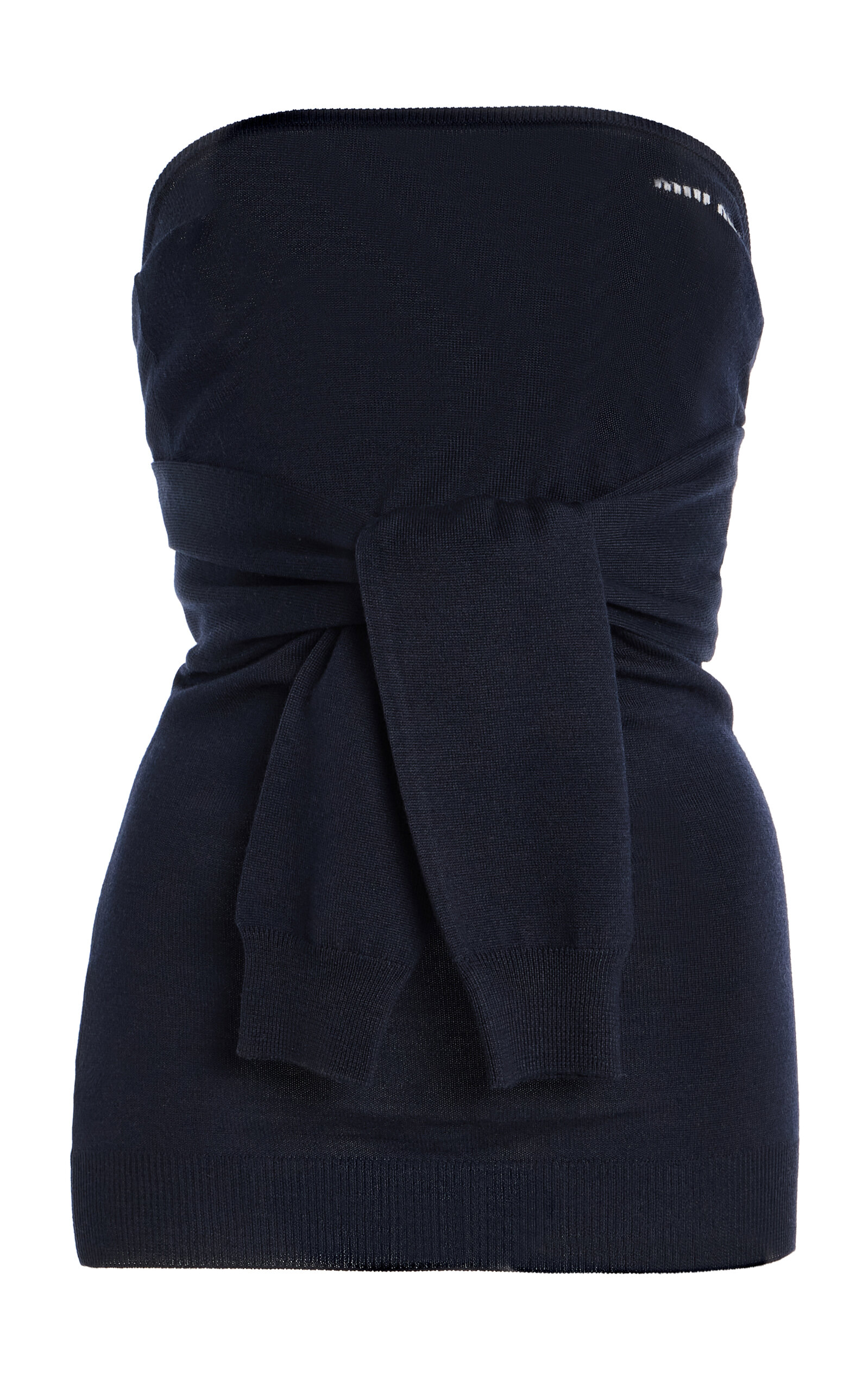 Miu Miu Blue Boat Neck Sweater In Wool In Blue