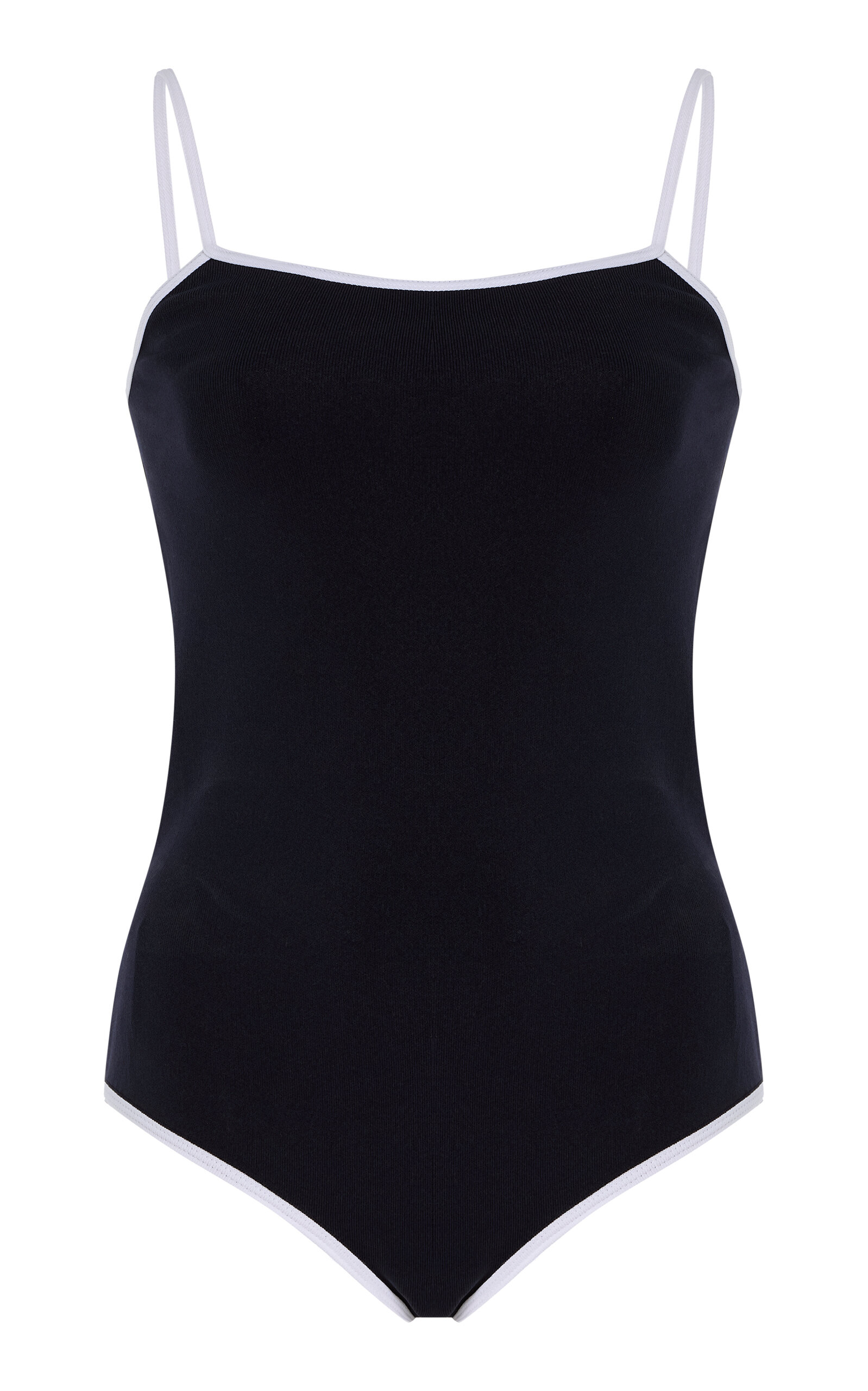 Miu Miu Open Back Knit Bodysuit In Navy