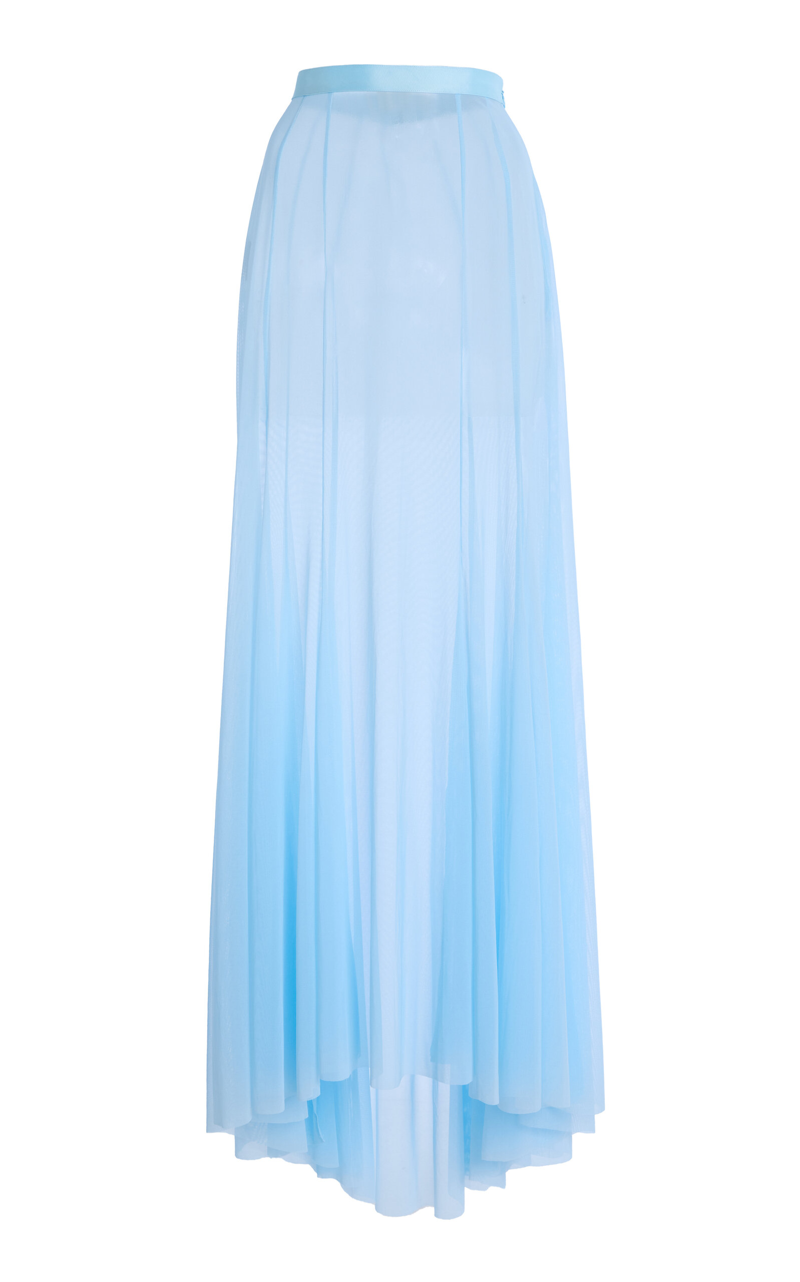 Carla Zampatti Mesh Maxi Skirt In Blue