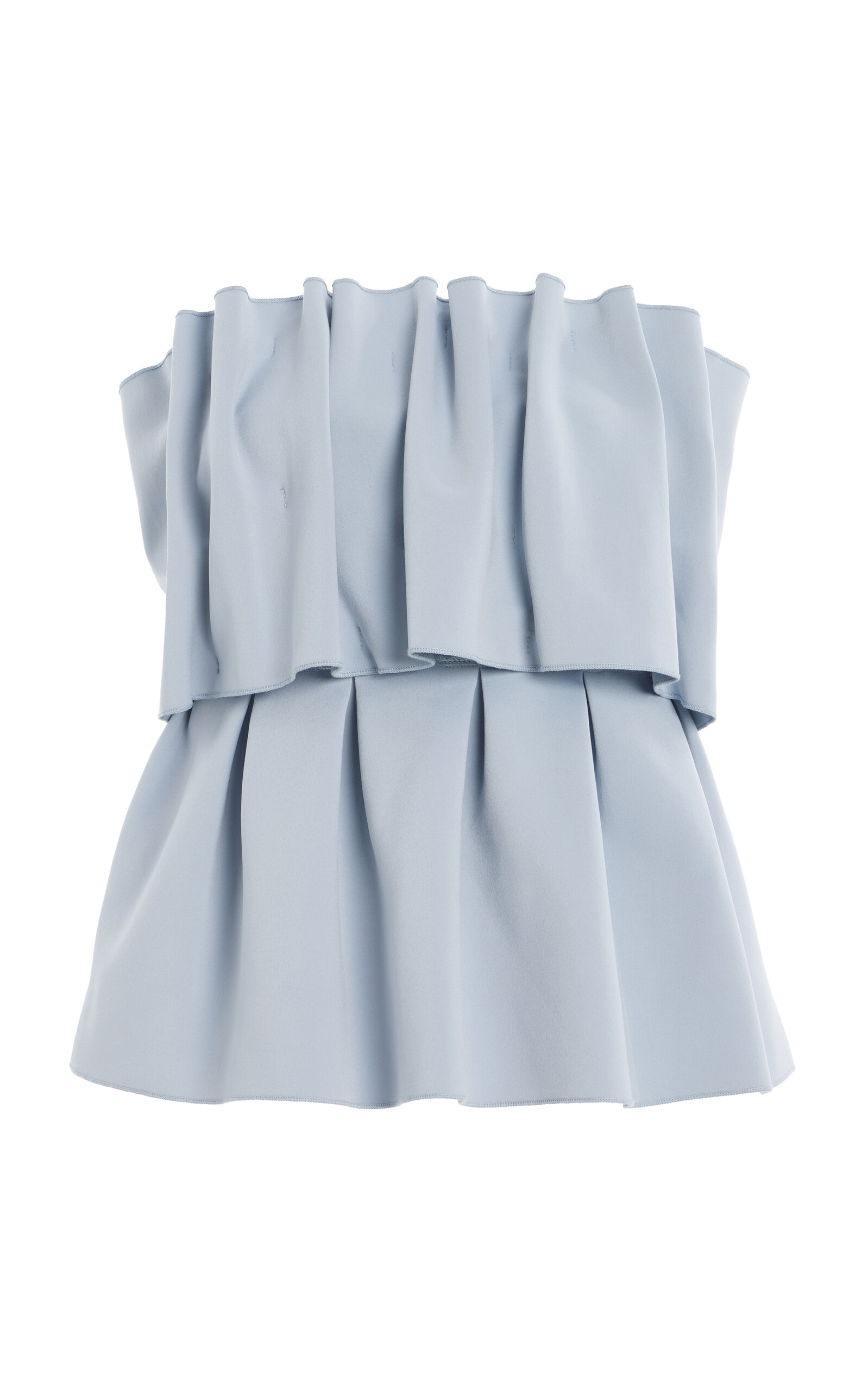 House Of Dagmar Sculpted Strapless Top In Blue
