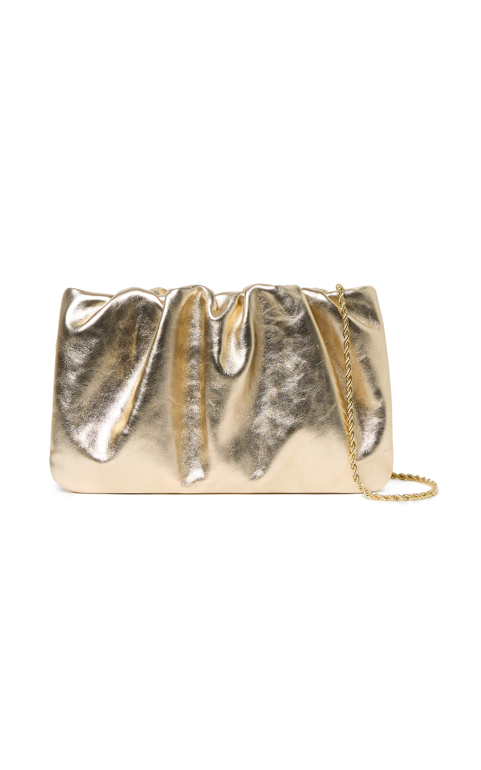 Serena Gathered Velvet Clutch