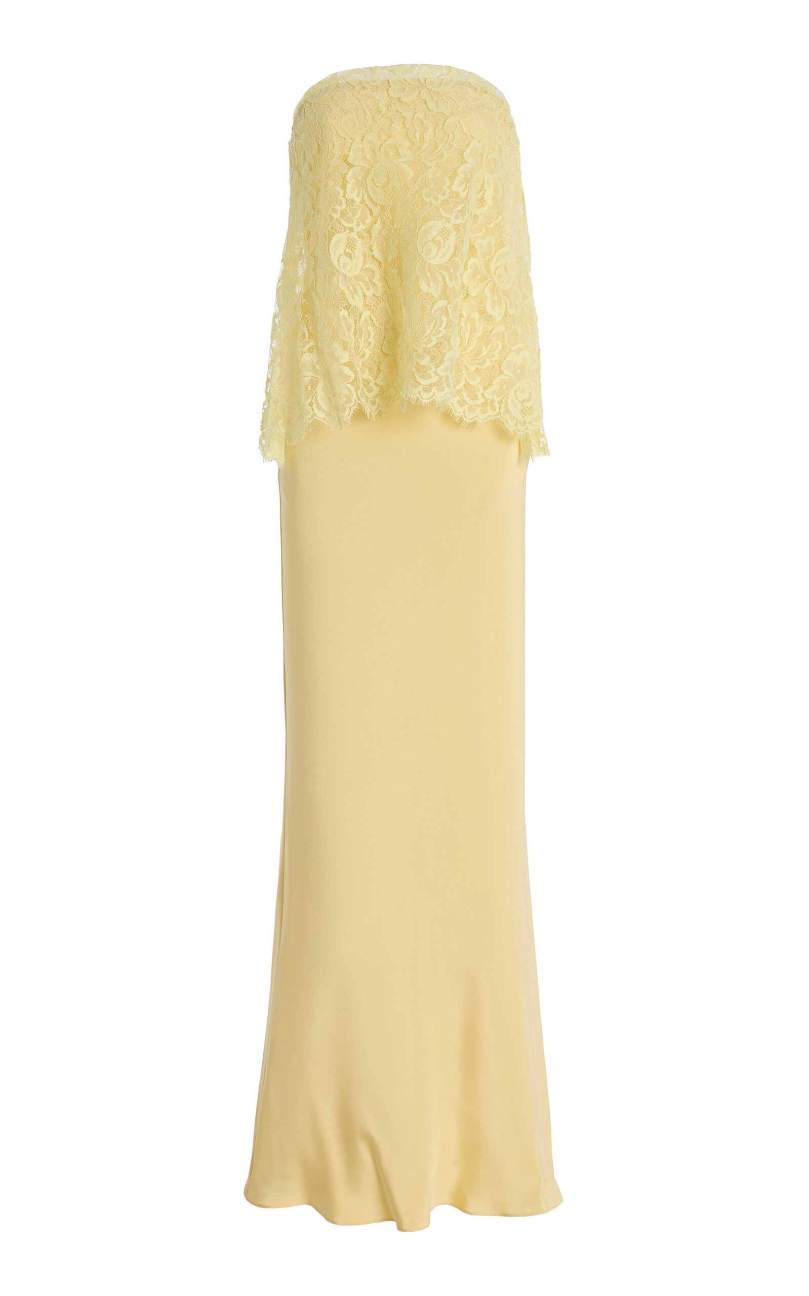 Exclusive Layered Silk-Crepe Gown