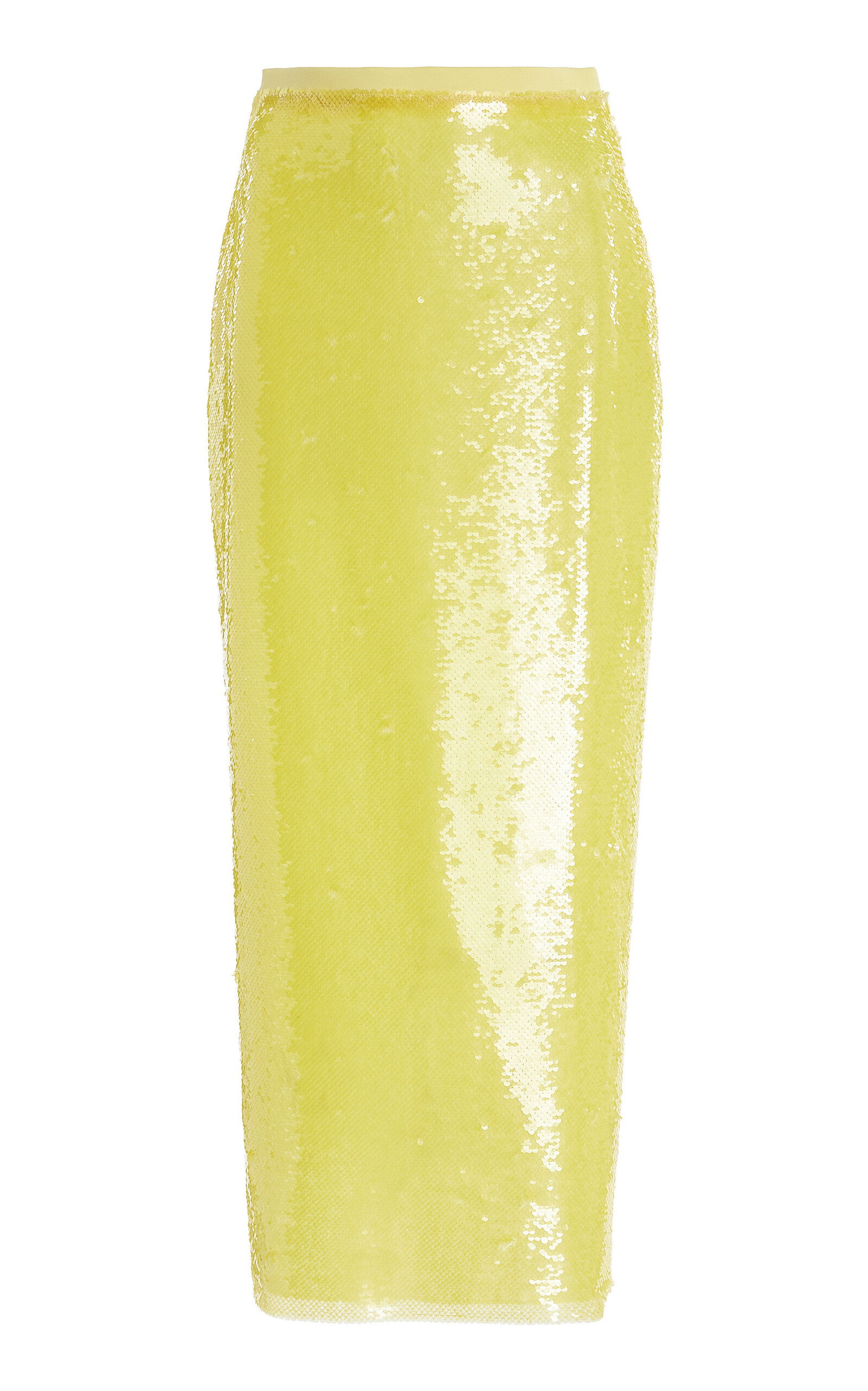 SEV Sequined Midi Skirt - Yellow