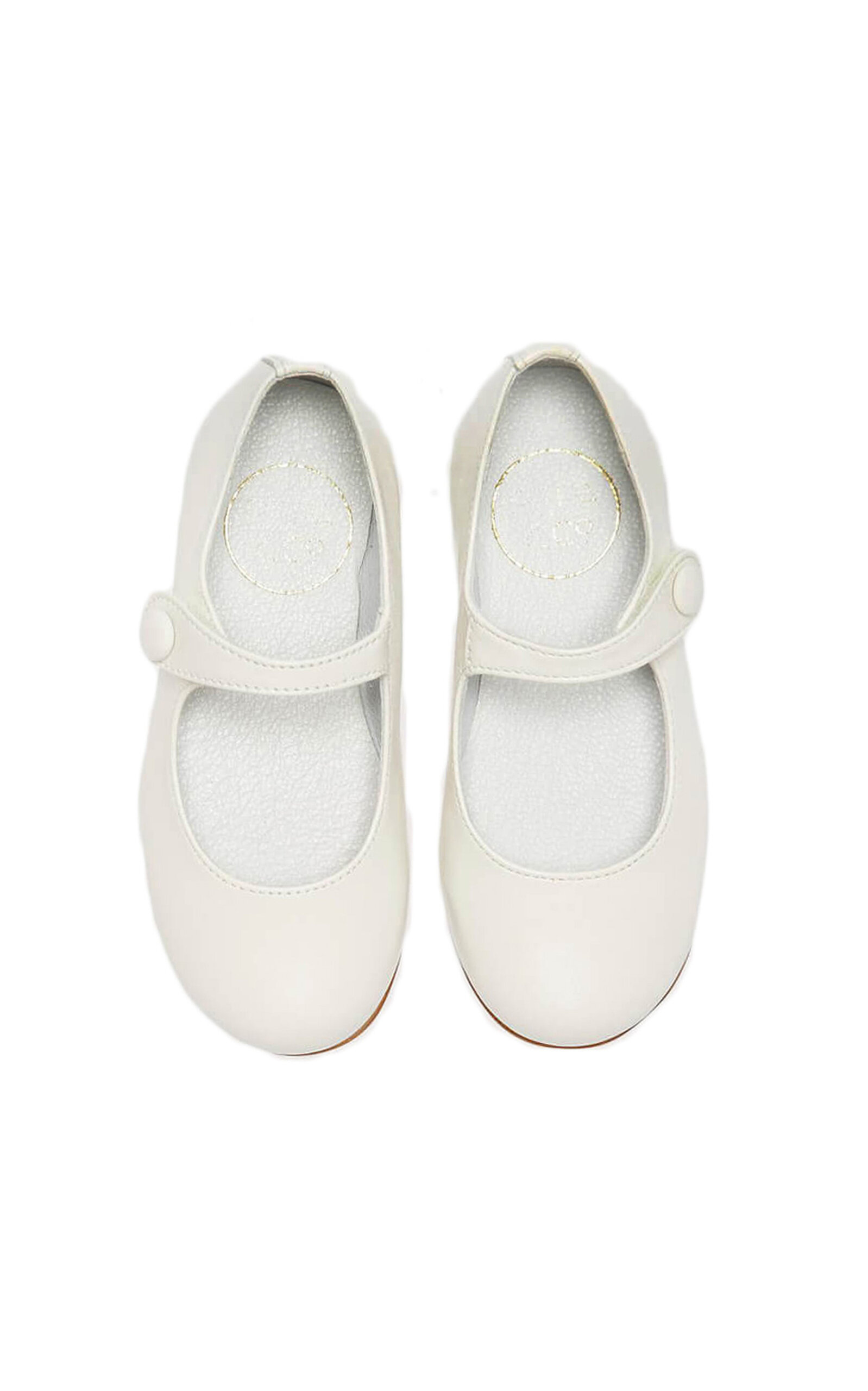 Pepa London Girls Ivory Leather Mary Jane Shoes