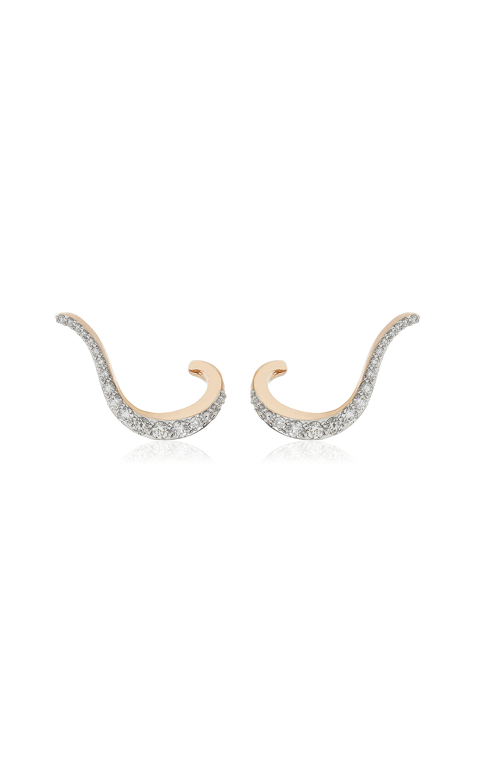 Halo 18K Rose Gold Diamond Earrings