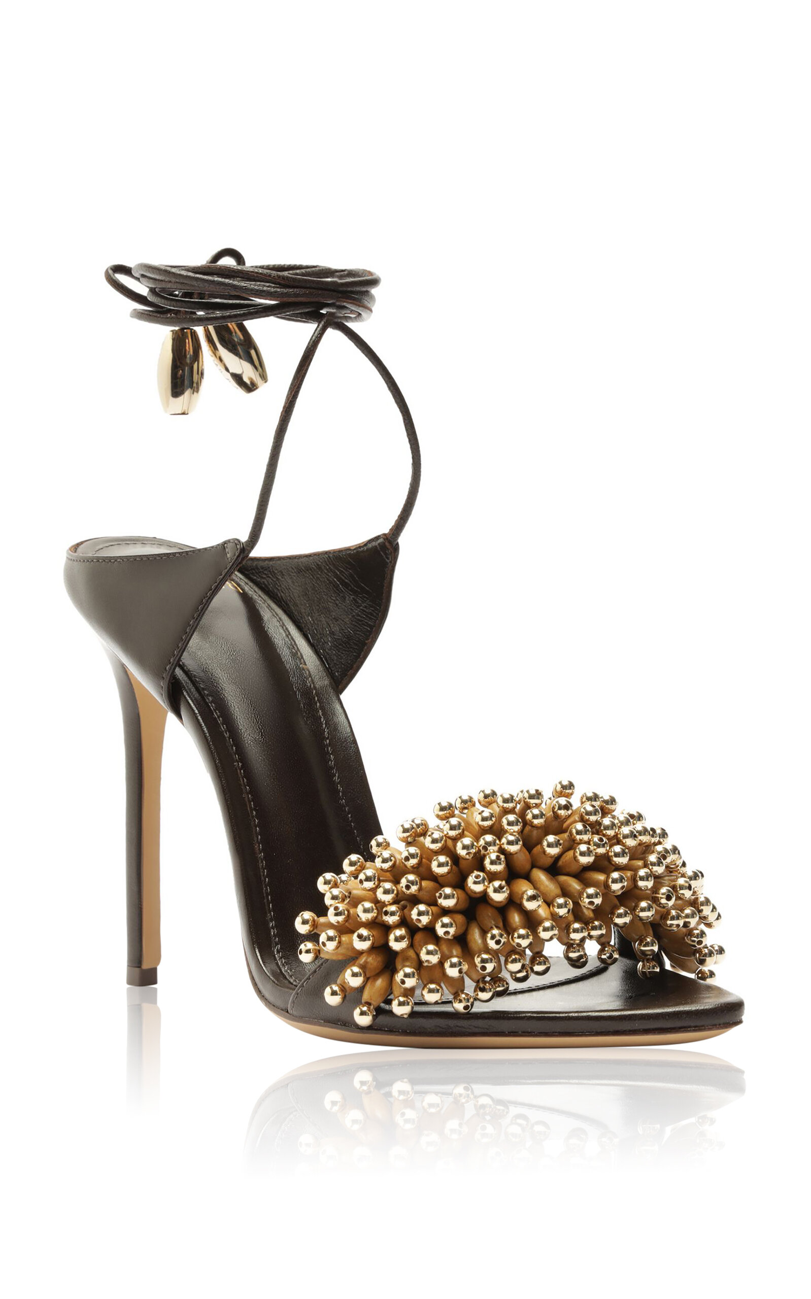 Alexandre Birman 100mm Zaya Sandals In Brown