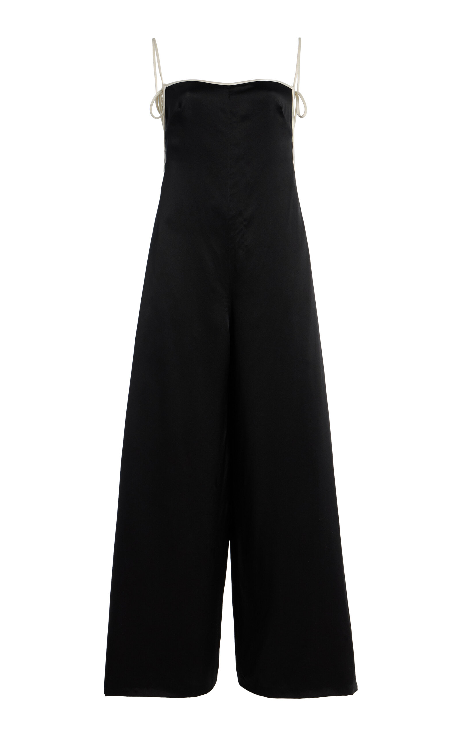 Temily Exclusive Summer Bones Roller Silk-satin Jumpsuit