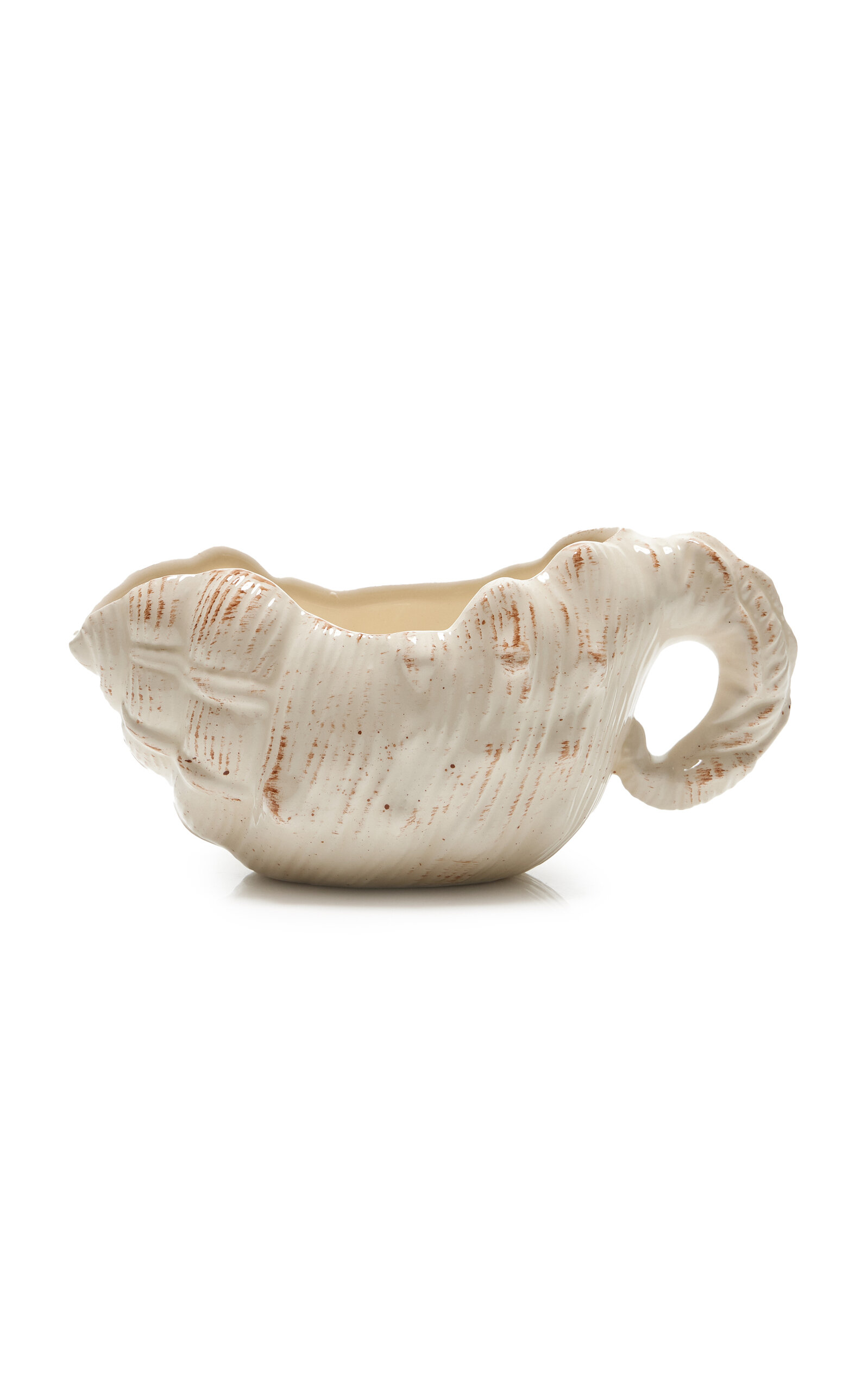 Moda Domus Riviera Shell Ceramic Creamer - White