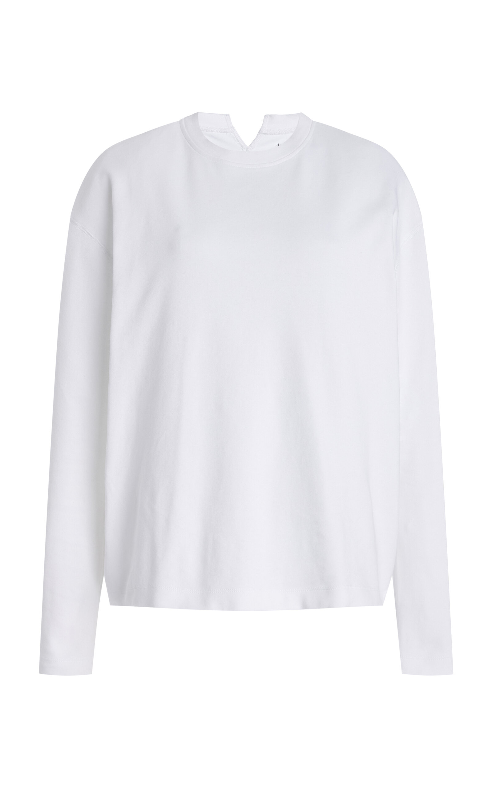 Another Tomorrow Seamed Cotton Top In White
