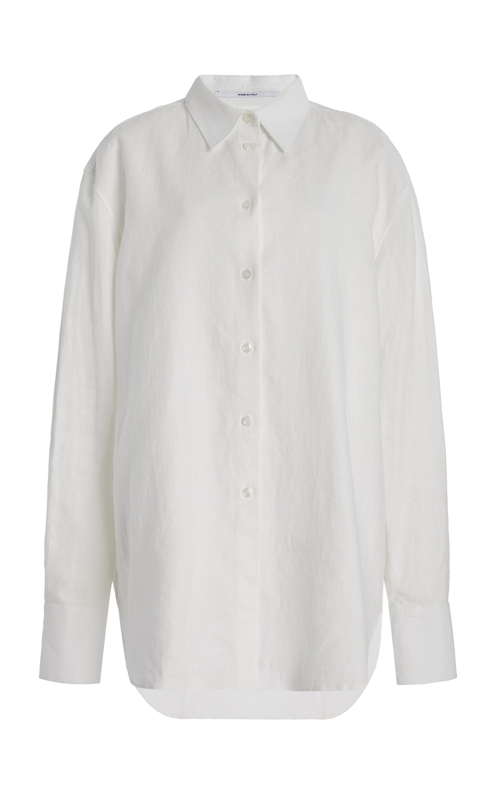 Another Tomorrow Exclusive Oversized Linen Shirt