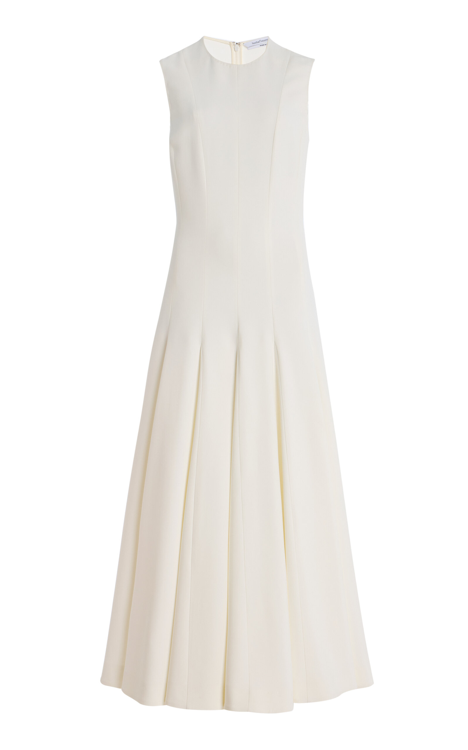 Another Tomorrow Flared Crepe Maxi Dress