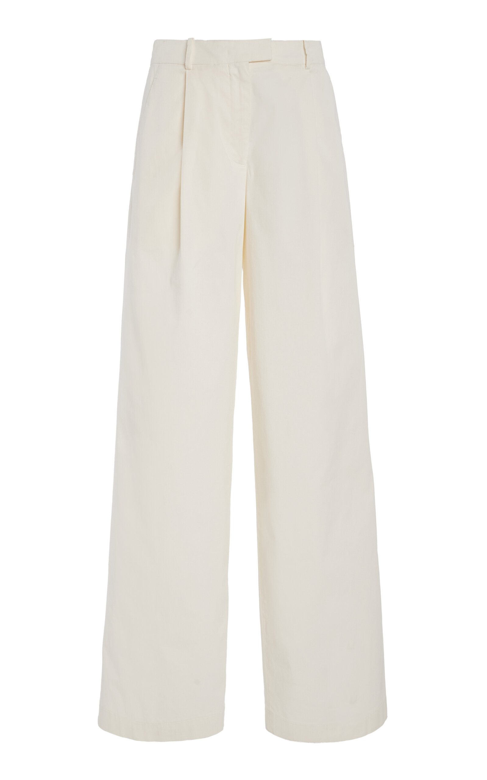 Another Tomorrow Exclusive Cotton Wide-Leg Pants