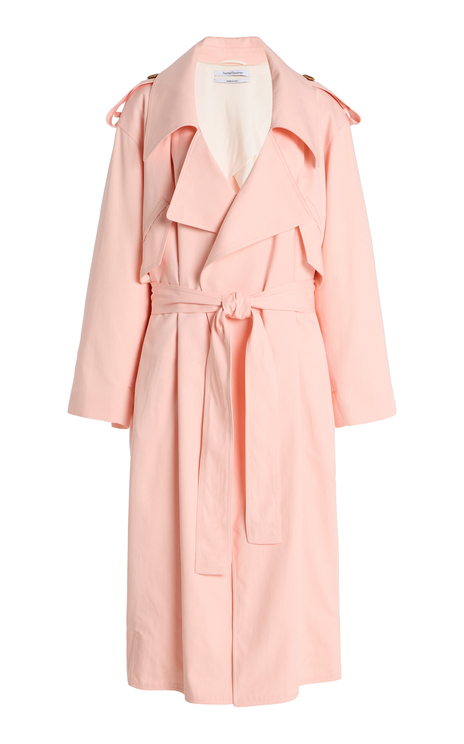 Another Tomorrow Exclusive Cotton-Blend Trench Coat