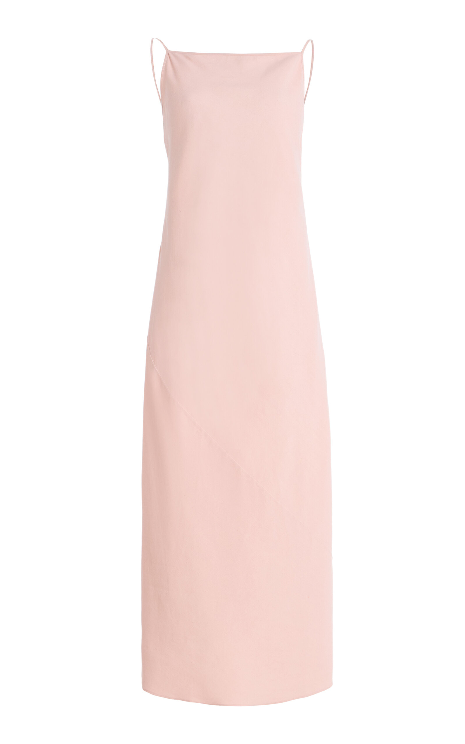 Another Tomorrow Hemp-blend Midi Slip Dress
