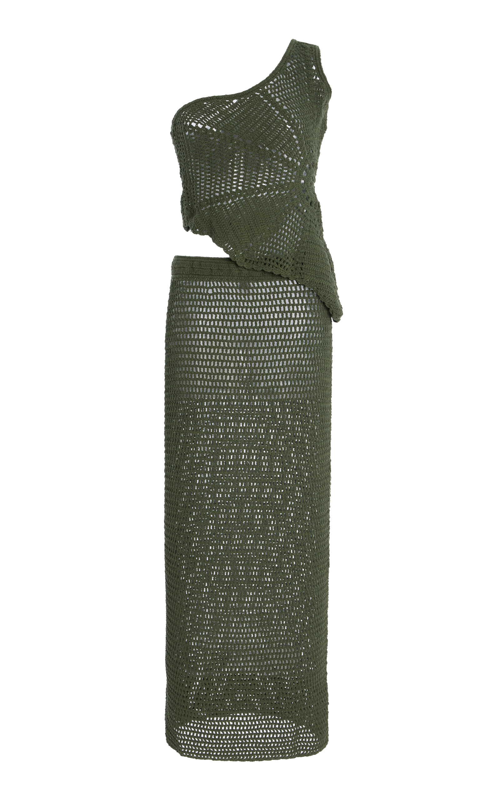 Akoia Swim Exclusive Knit Cotton Skirt Set - Green