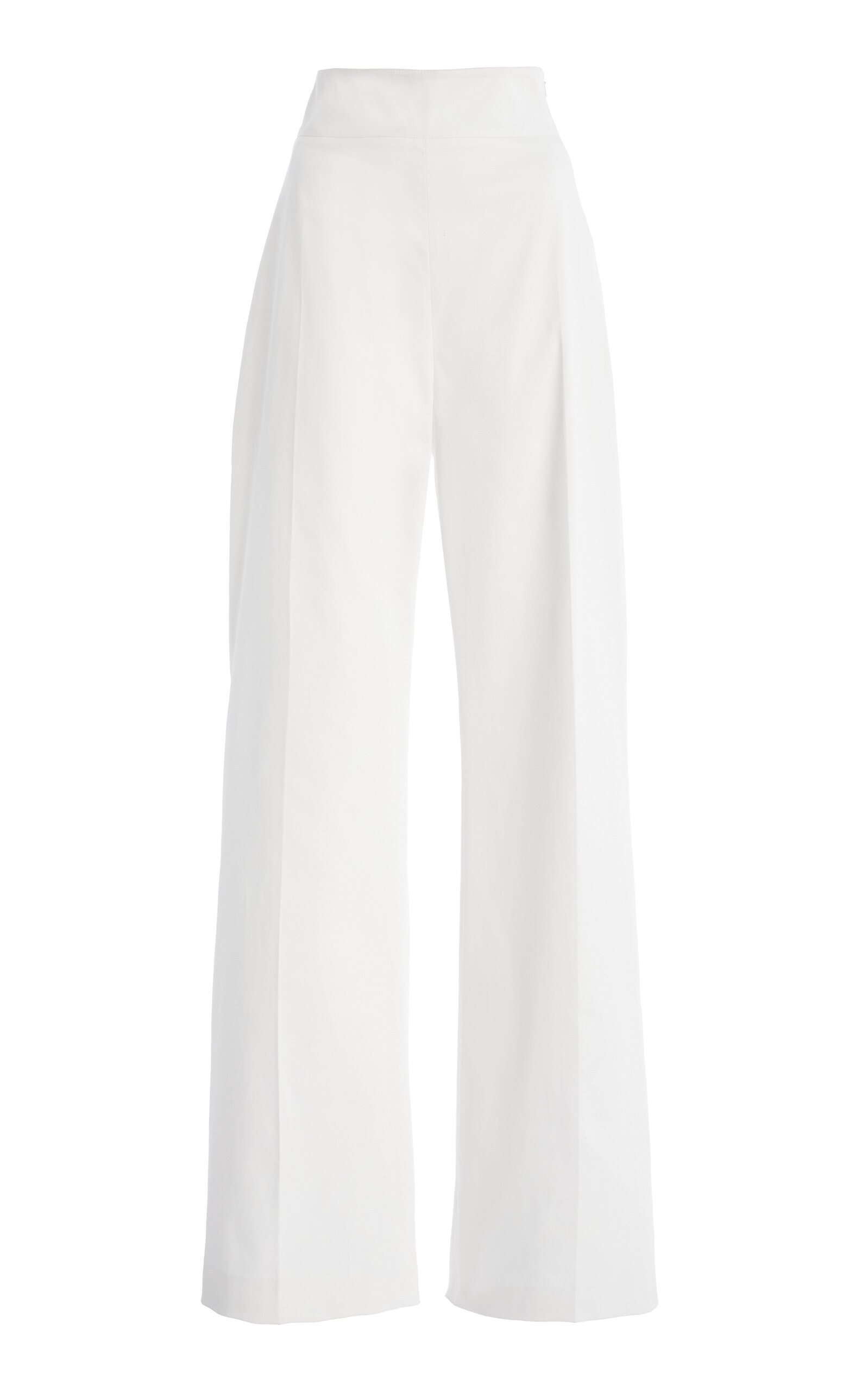 Carolina Herrera Stretch-Cotton Wide-Leg Pants