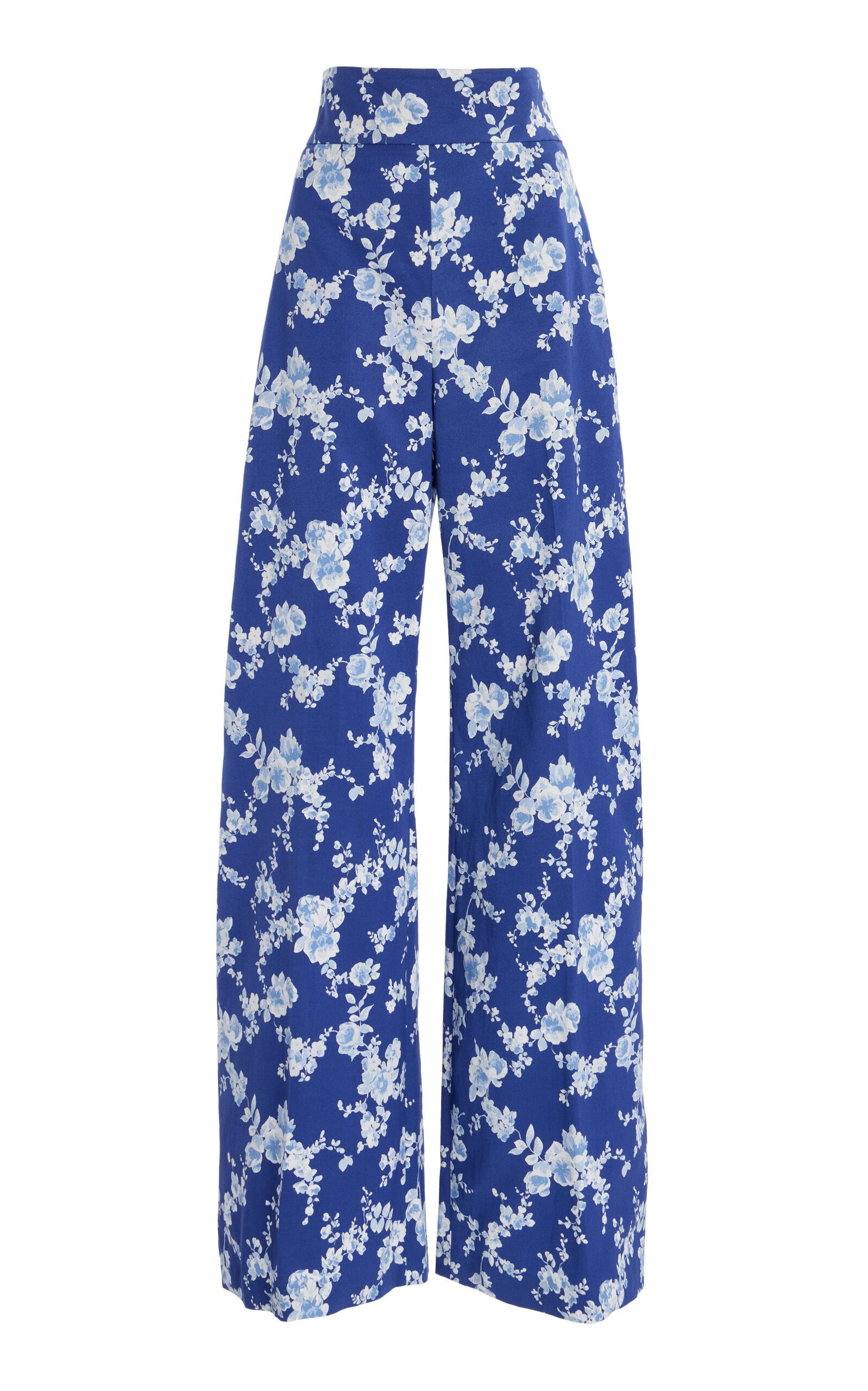 Carolina Herrera Stretch-Cotton Wide-Leg Pants