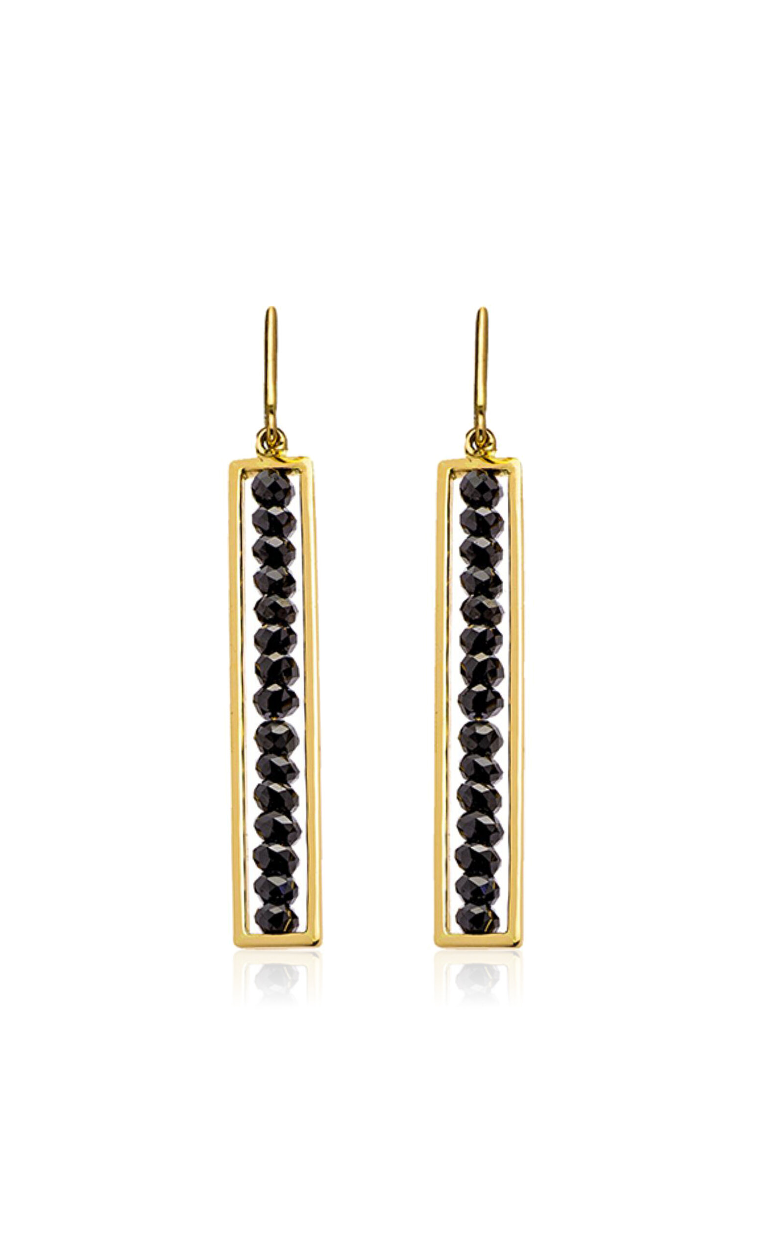 Sethi Couture - Leila Black Diamond 18K Yellow Gold Earrings - Gold - OS - Moda Operandi - Gifts For Her