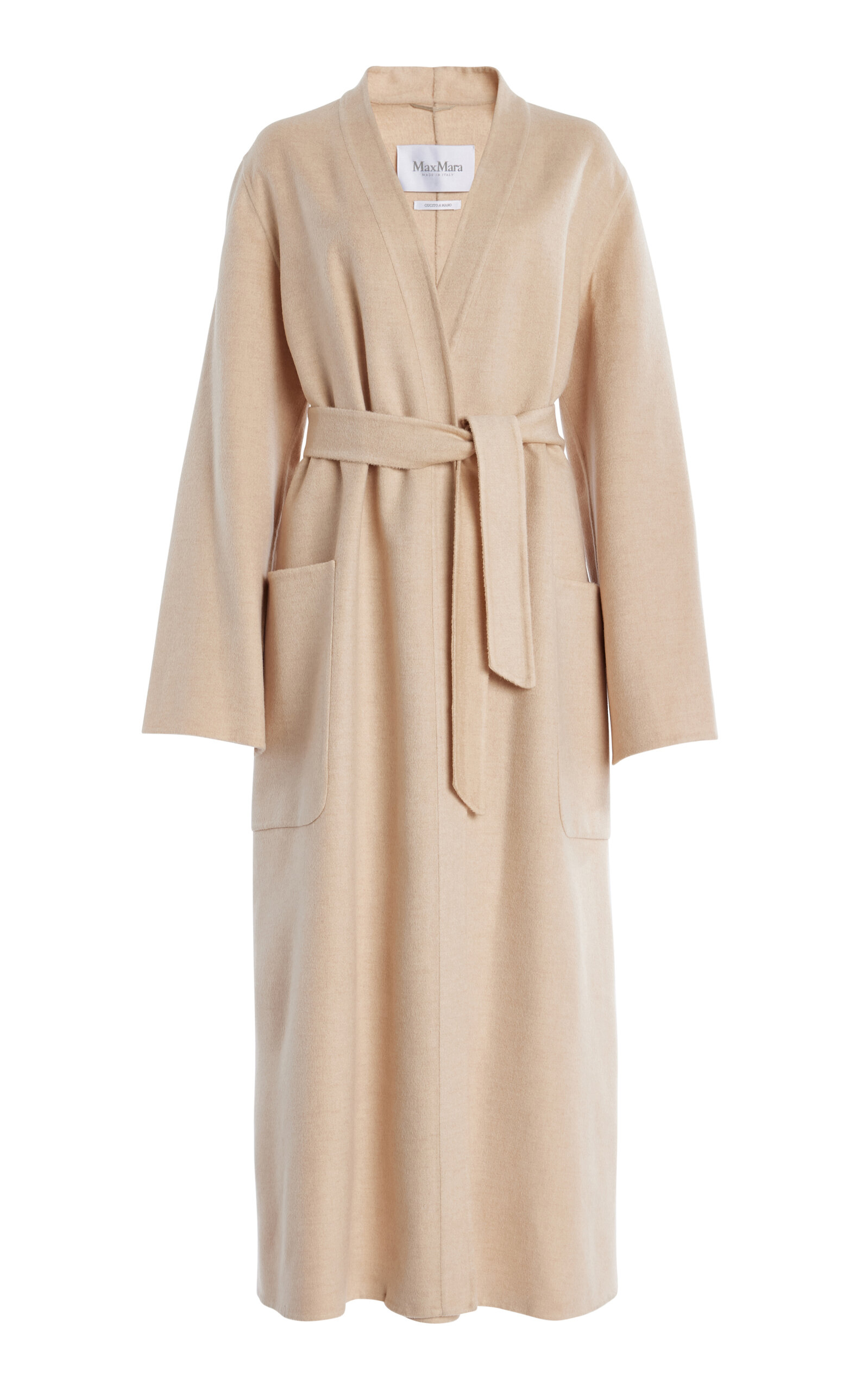 Max Mara Vezzoso Camelwool Coat In Ivory