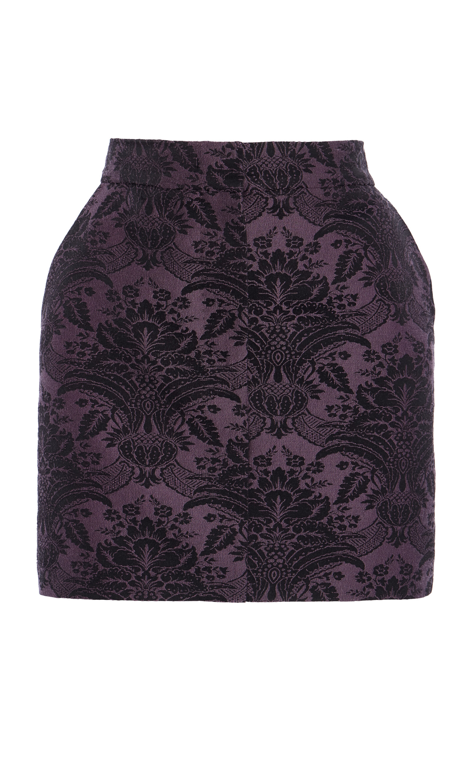 Max Mara Pomezia Wool-blend Skirt In Purple