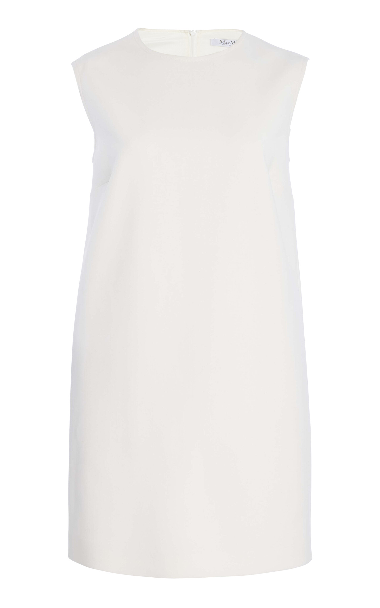 Max Mara Fiuggi Stretch-wool Dress In White