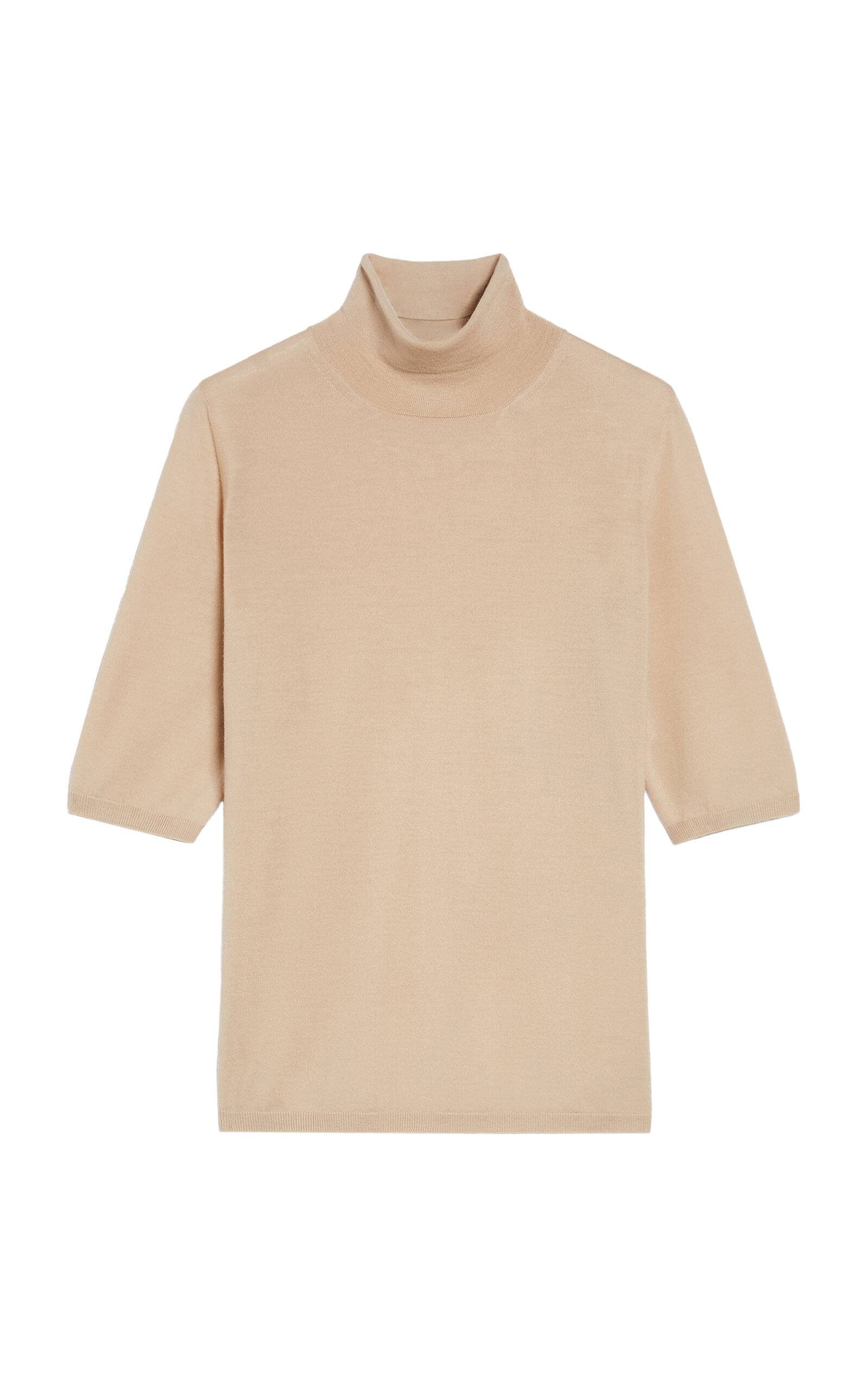 Max Mara Cecina Wool Knit Turtleneck Jumper In Ivory