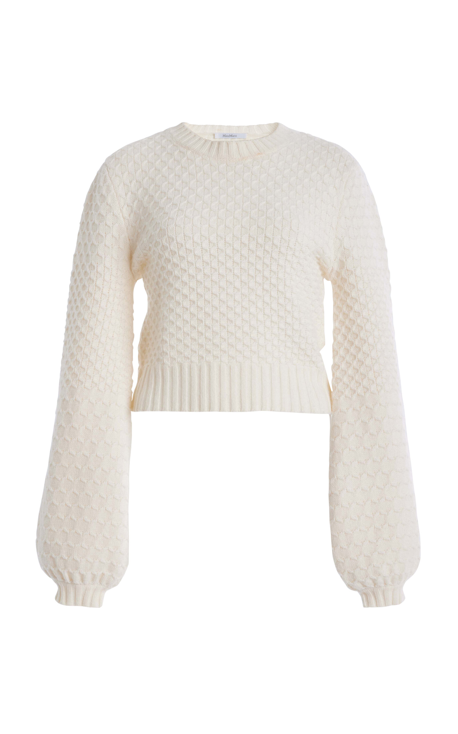 Max Mara Elvira Wool-Cashmere Sweater - White
