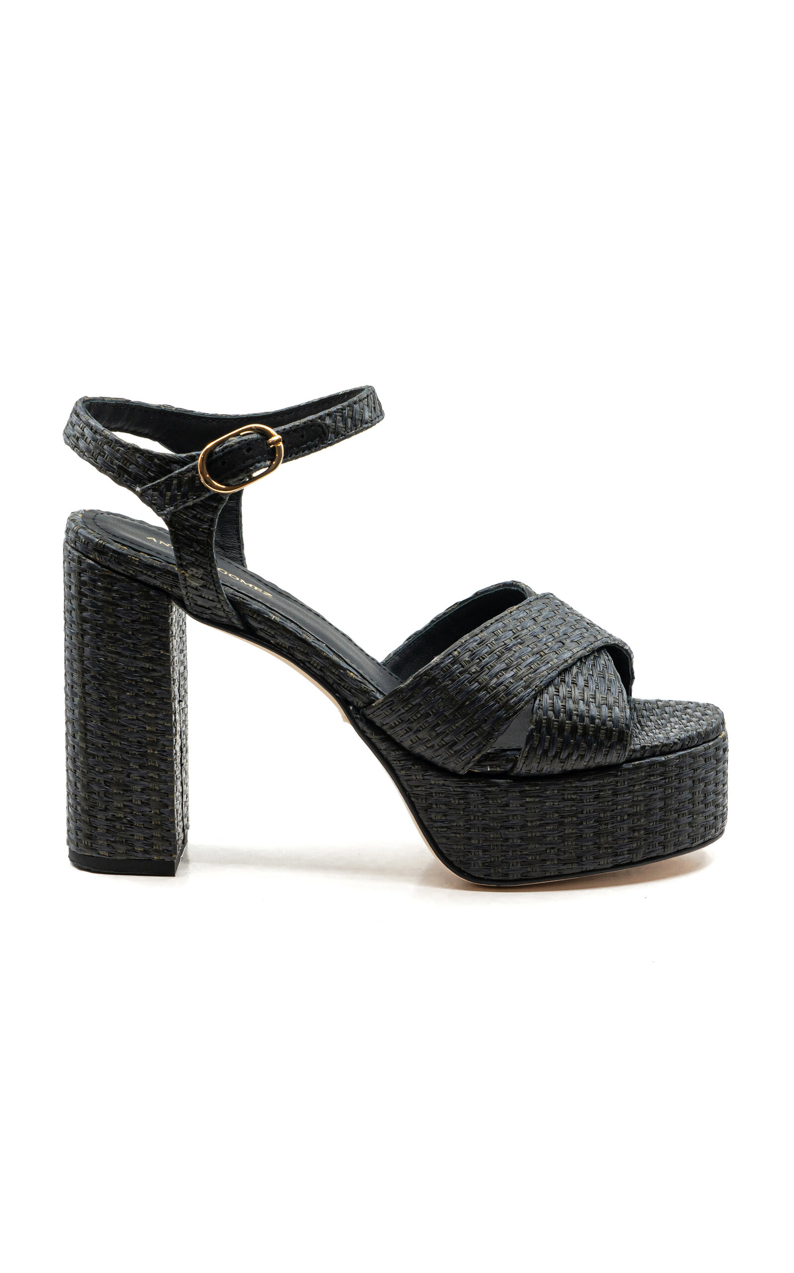 Andrea Gomez Bella Raffia Platform Sandals