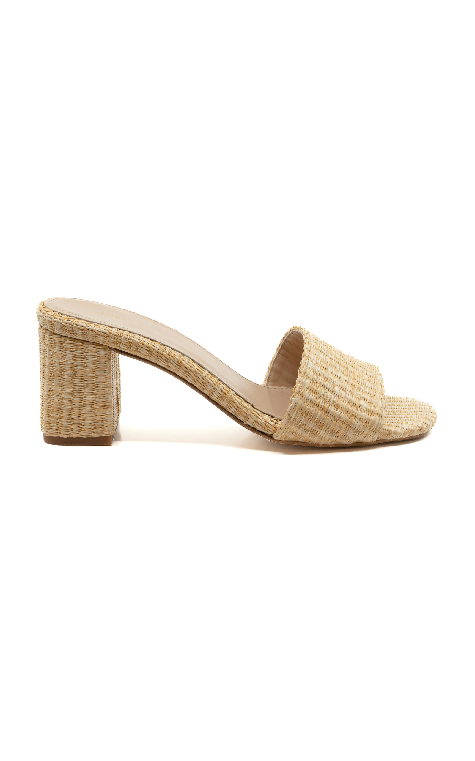 Andrea Gomez Claudia Raffia Mules - Nude - IT 39.5