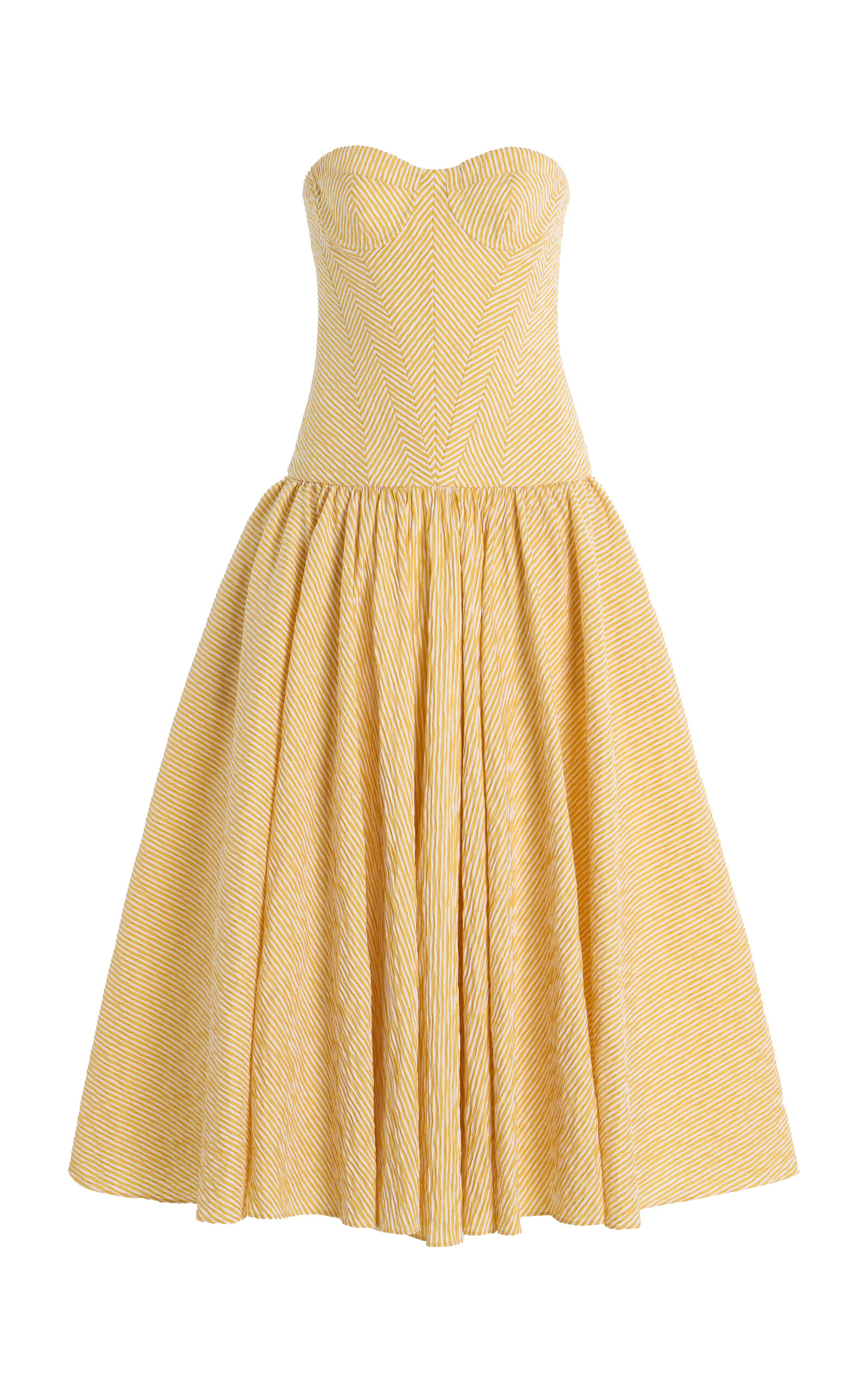 Summers Striped Corseted Midi Dress