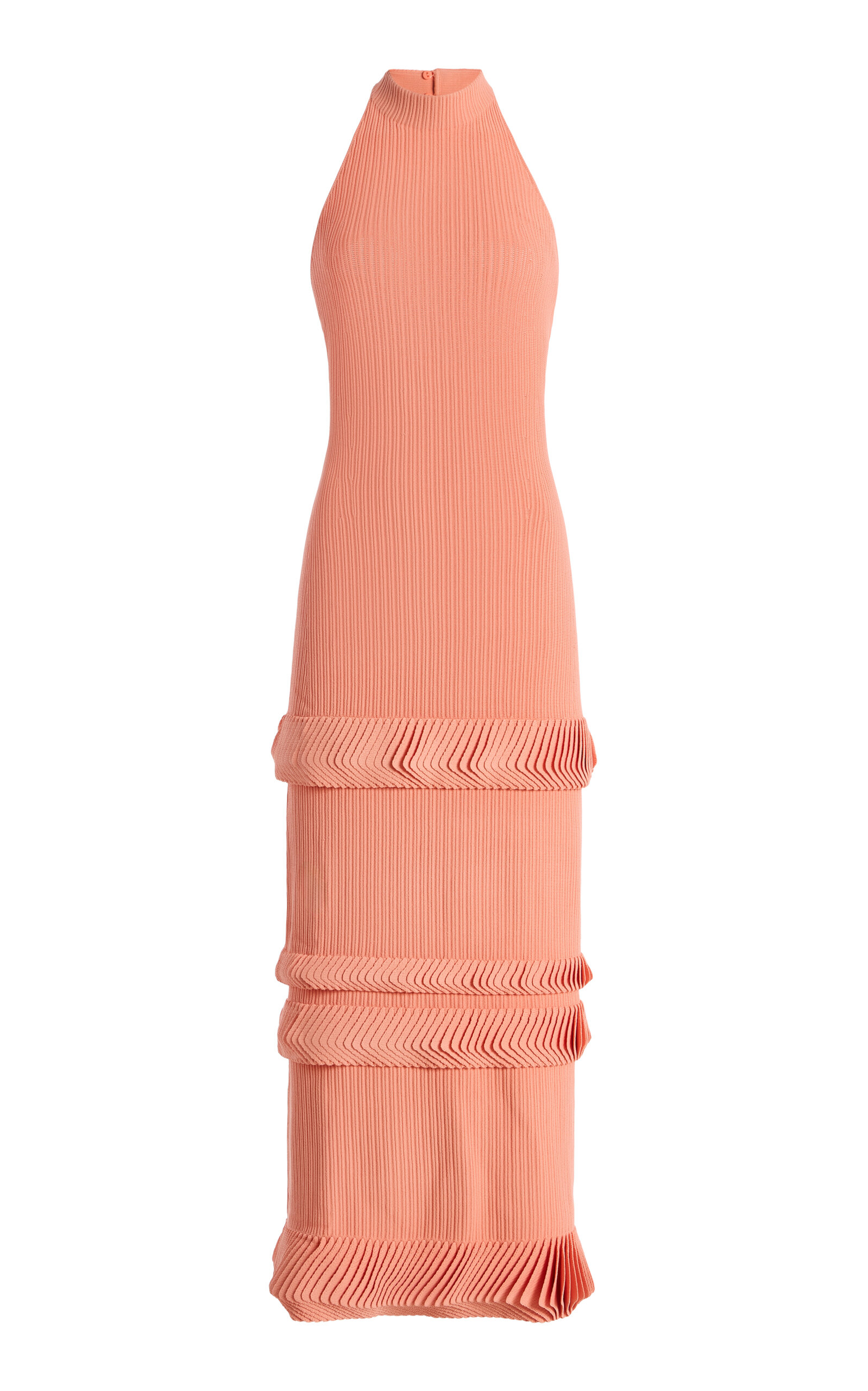 Alexis Ines Knit Midi Halter Dress In Pink