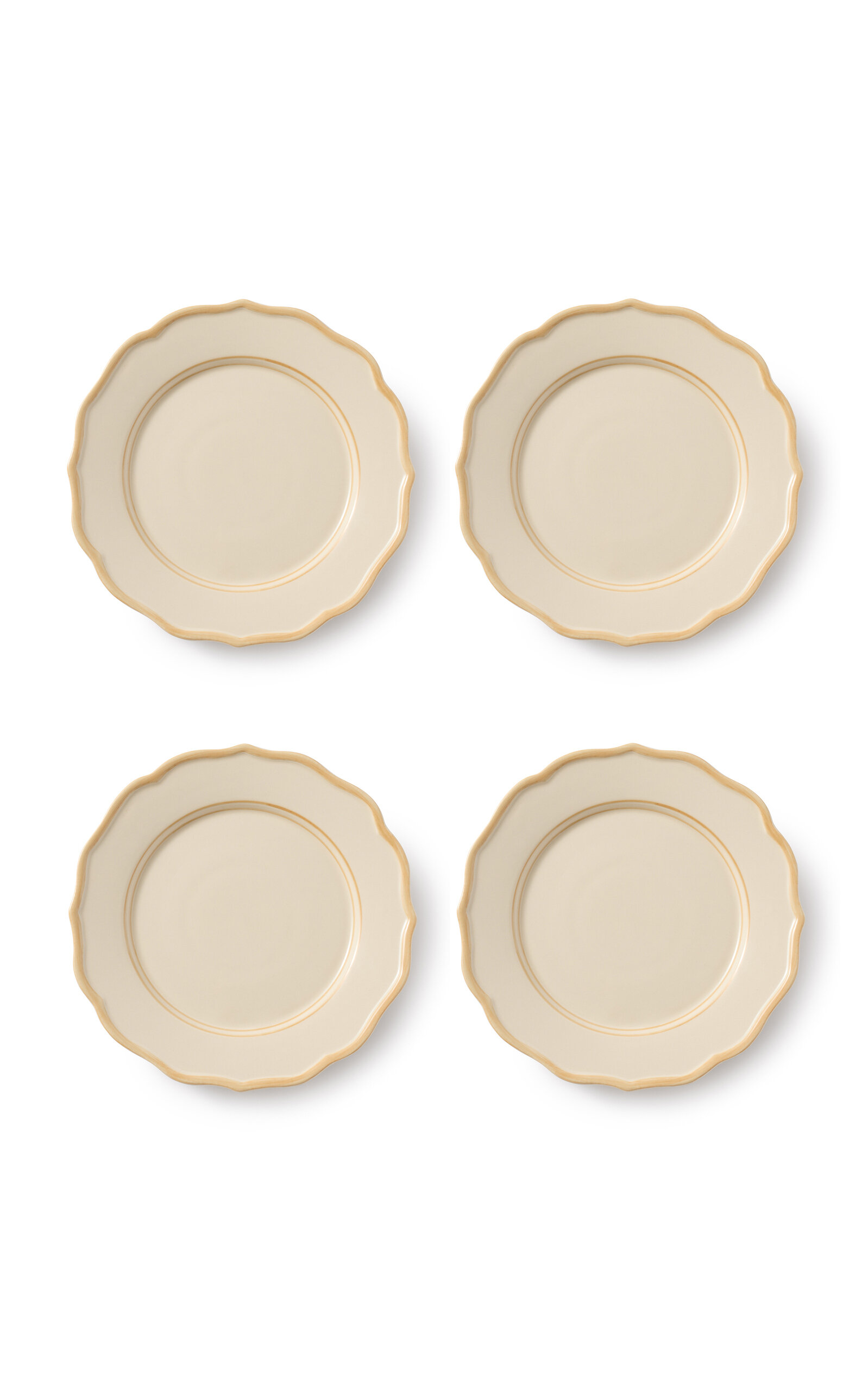 Maison Madison Colette Set-of-Four Ceramic Dinner Plates - Off-White
