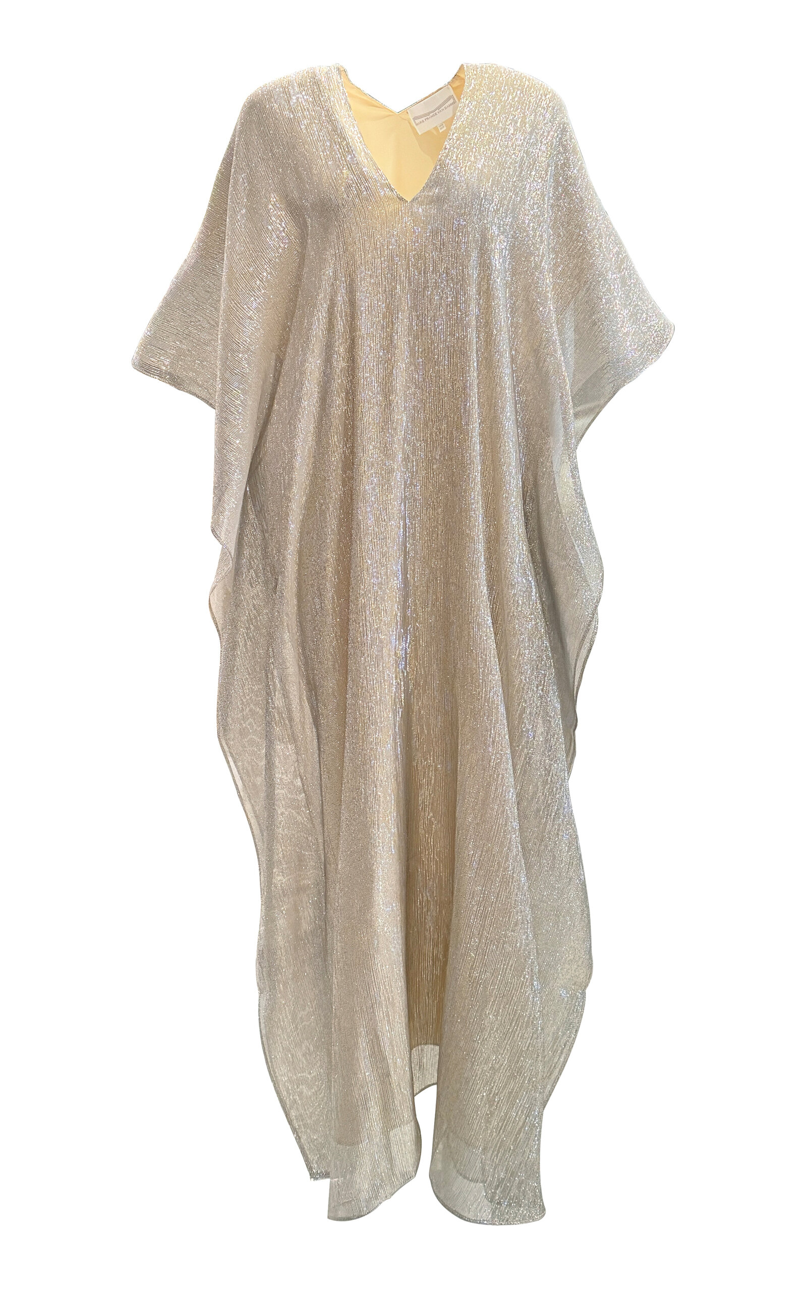 Metallic-Silk Caftan