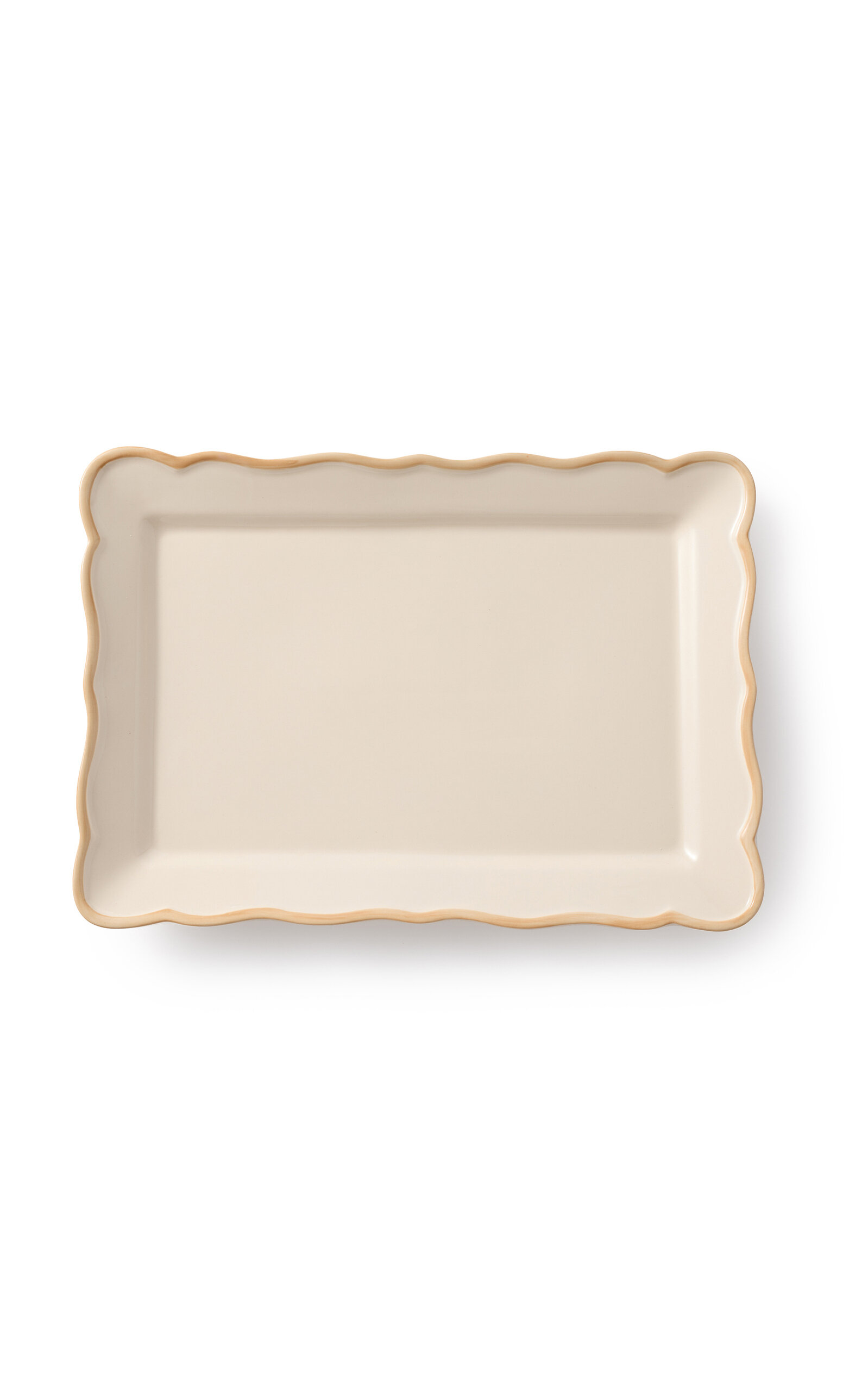 Maison Madison Colette Ceramic Platter In Off-white