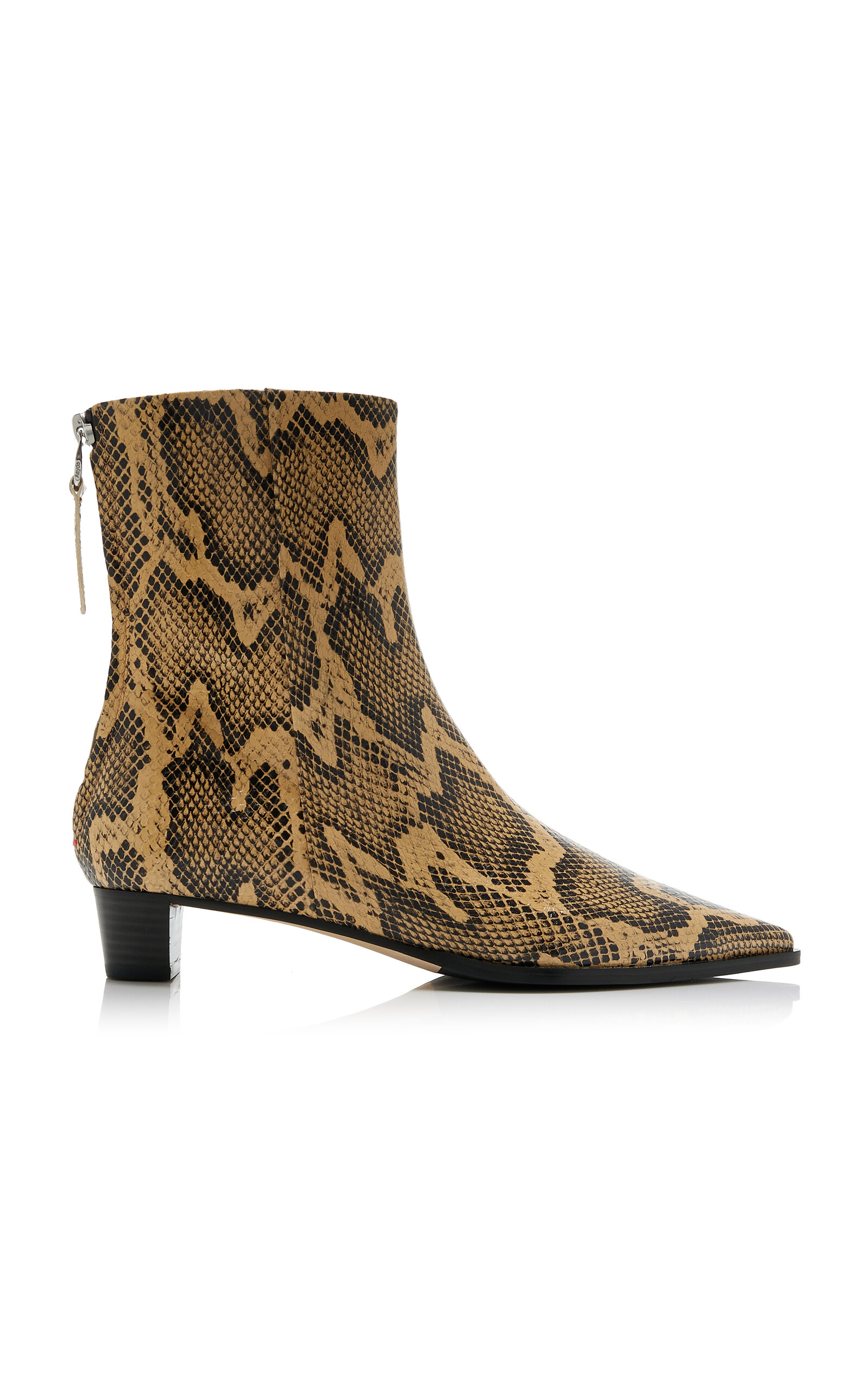Aeyde Harriet Snake-Effect Leather Ankle Boots - Animal