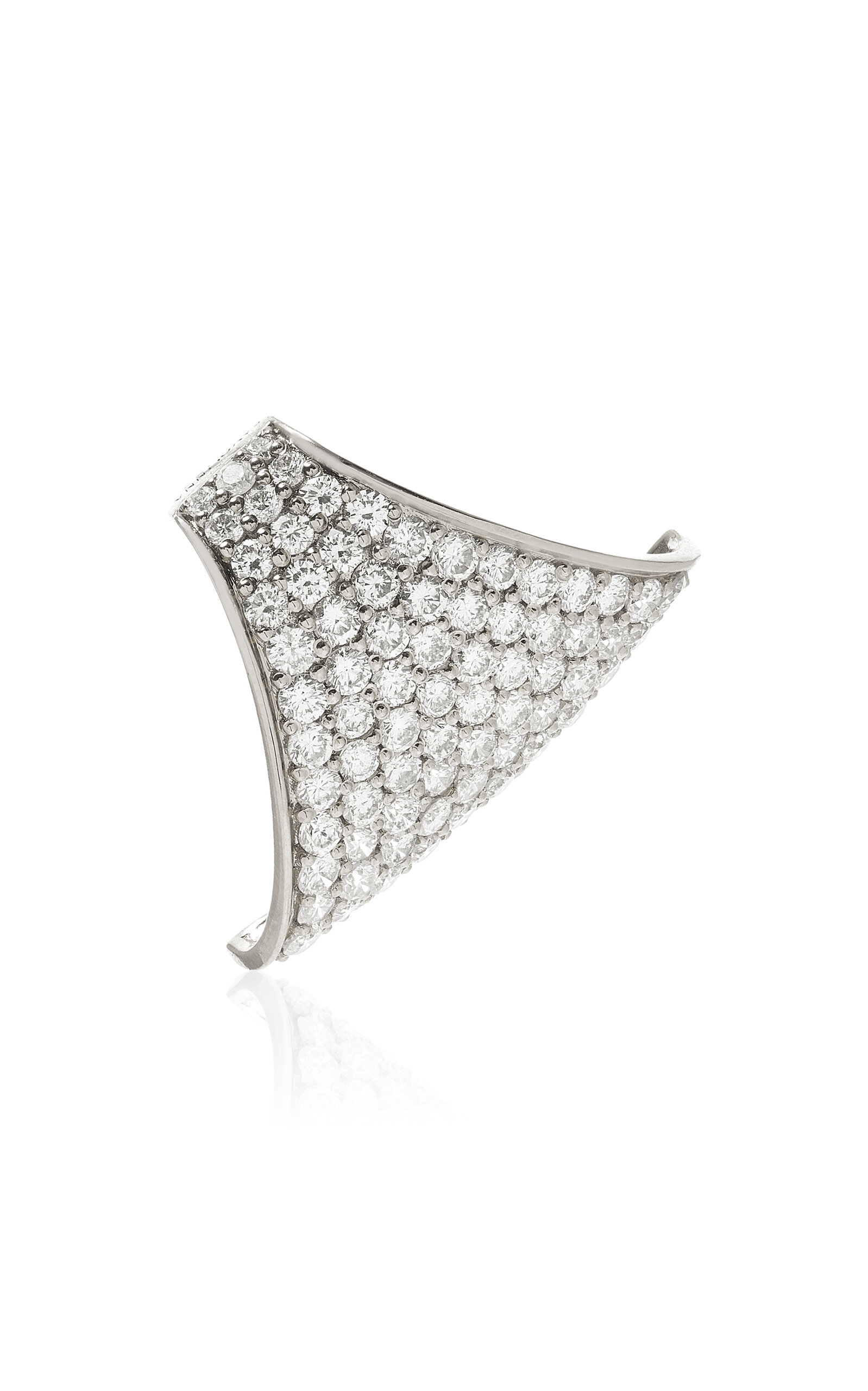 Savolinna Jewelry Maxi Ergo 18k White Gold Diamond Ear Cuff In White