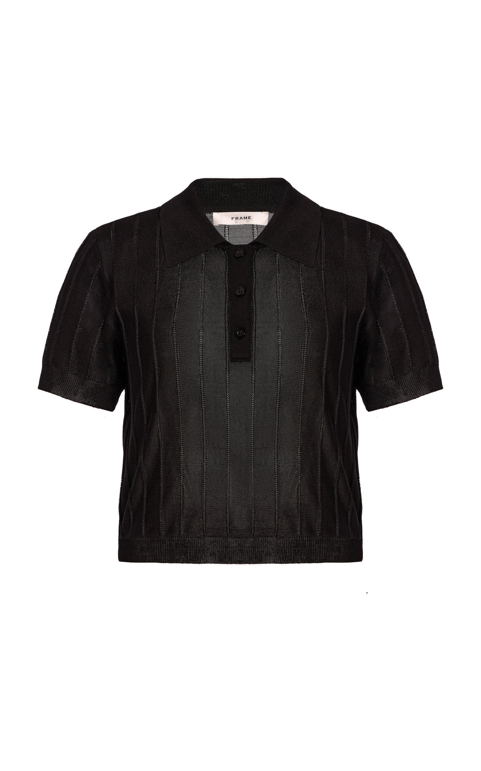 FRAME KNITTED POLO TOP