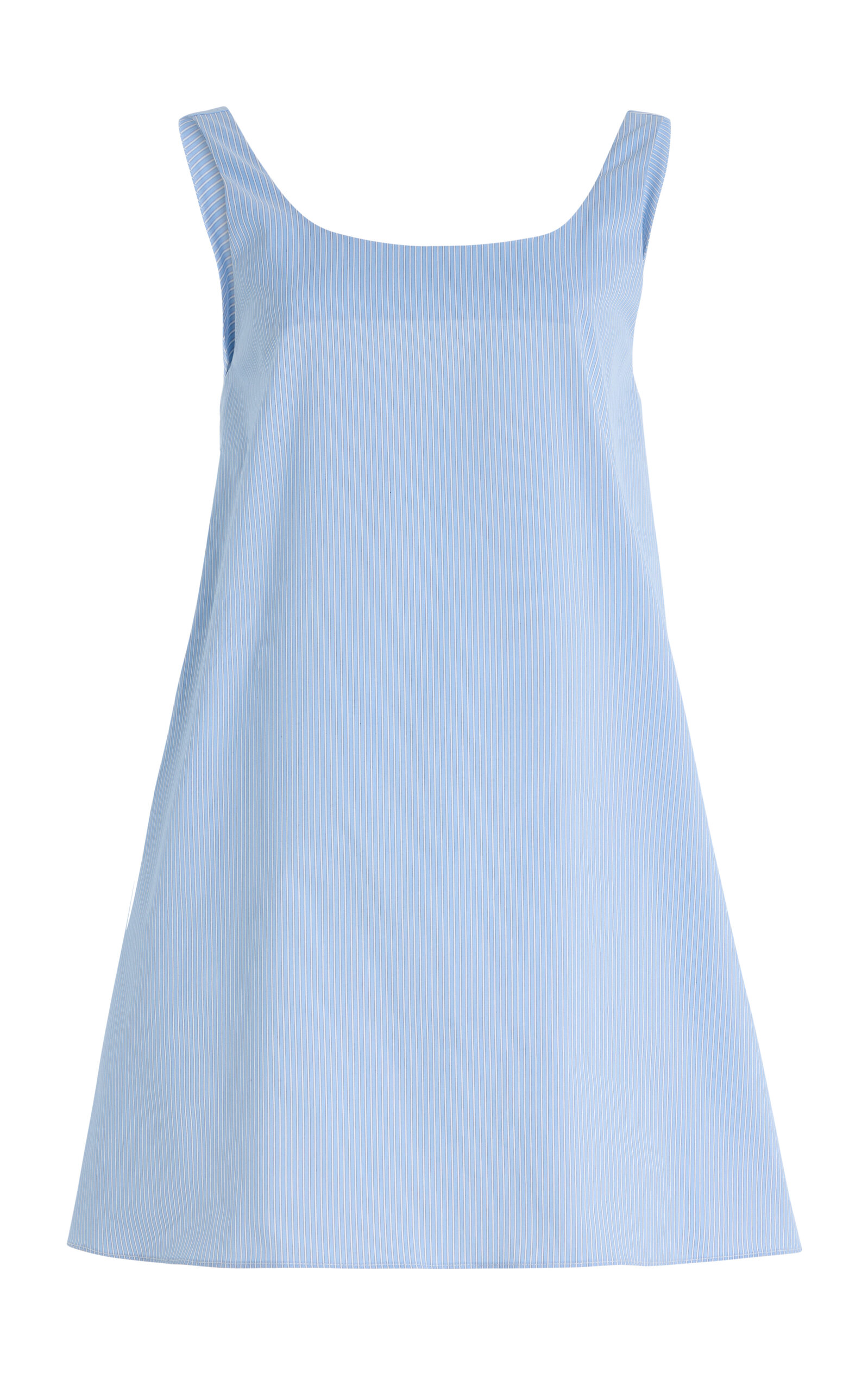 K.ngsley Apollo Draped-back Striped Cotton Poplin Mini Dress