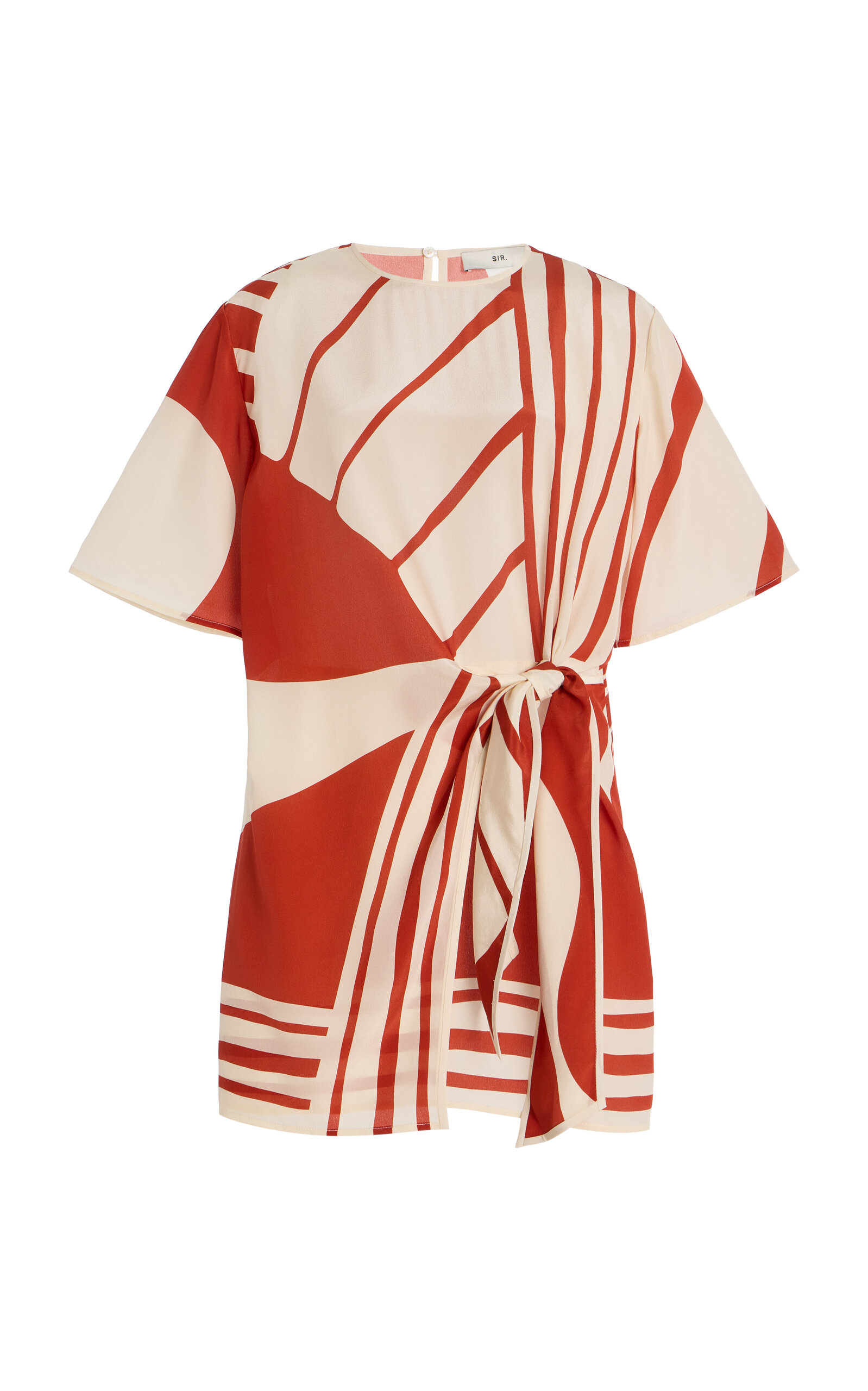 SIR. Exclusive Riviera Calla Silk Crepe de Chine Mini Dress - Orange