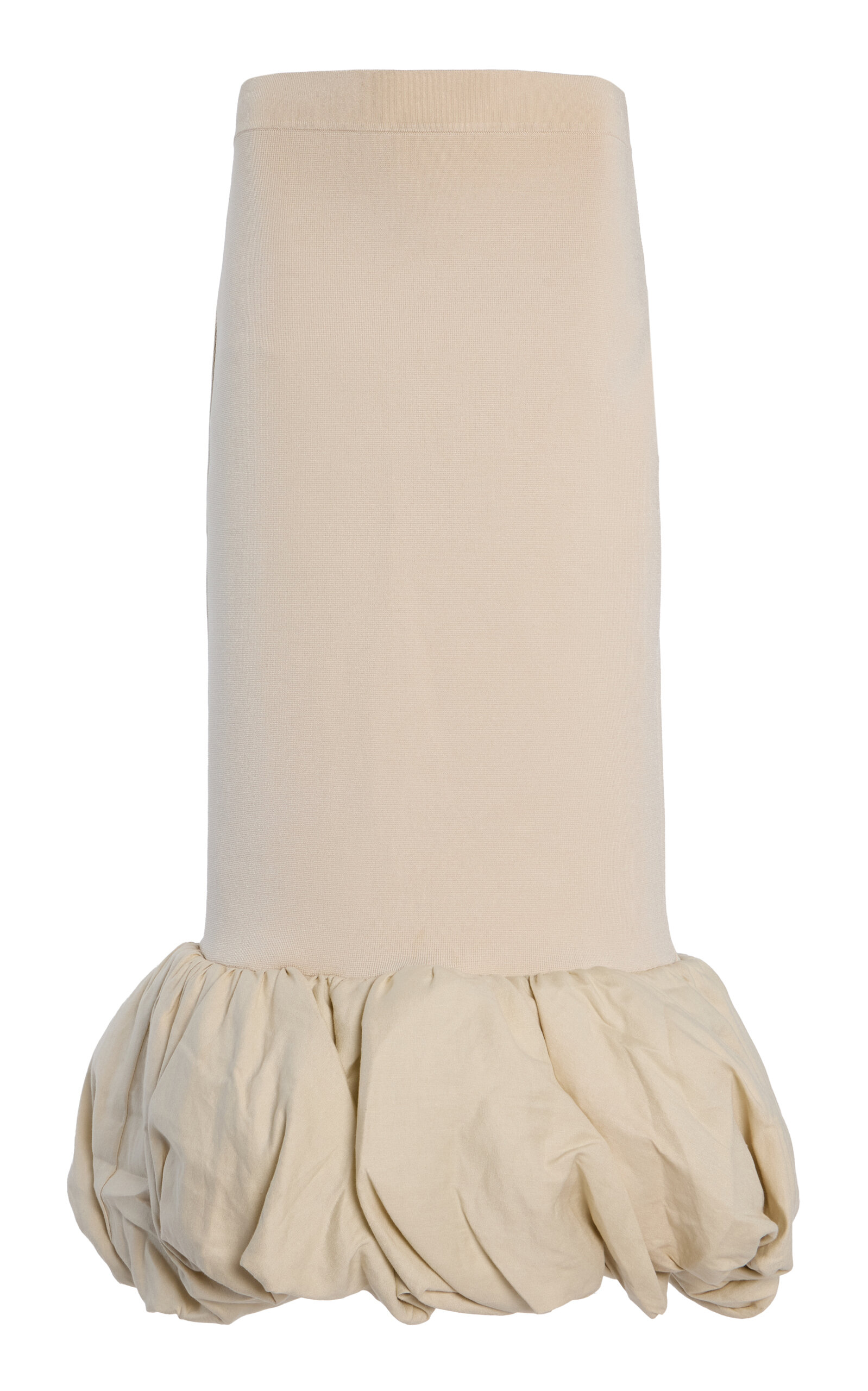 SIMKHAI Camille Linen-Blend Bubble Midi Skirt - Neutral - XS