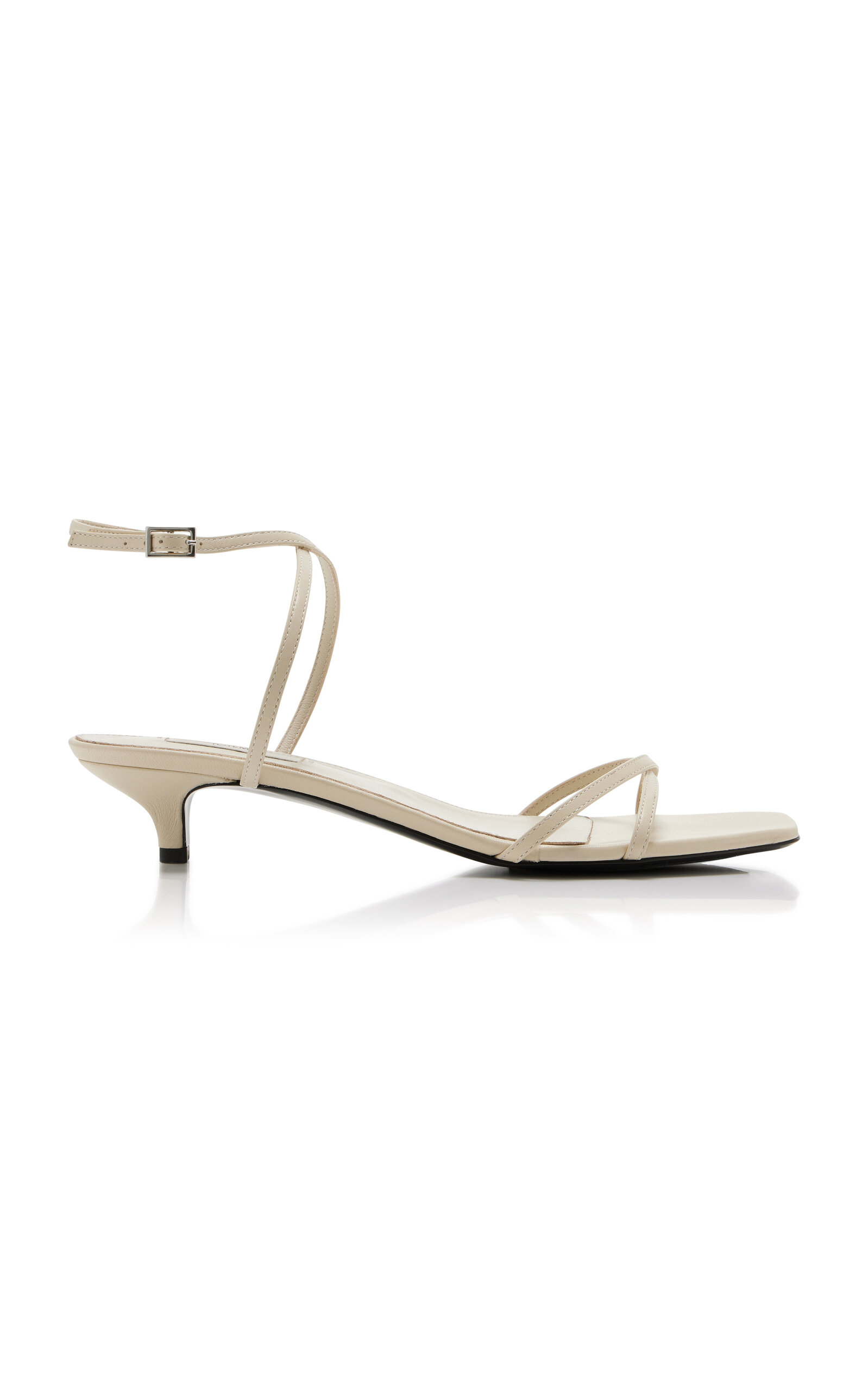 Shop Totême Leather Crossover Sandals