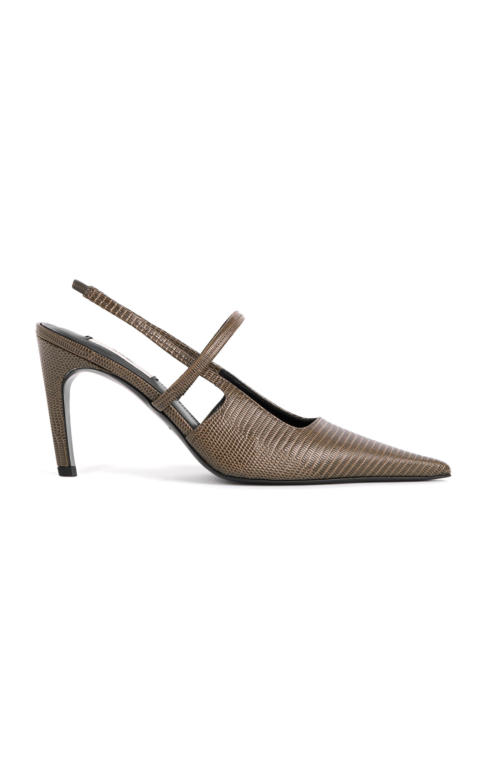 Totême 100mm Lizard-embossed Slingback Pumps
