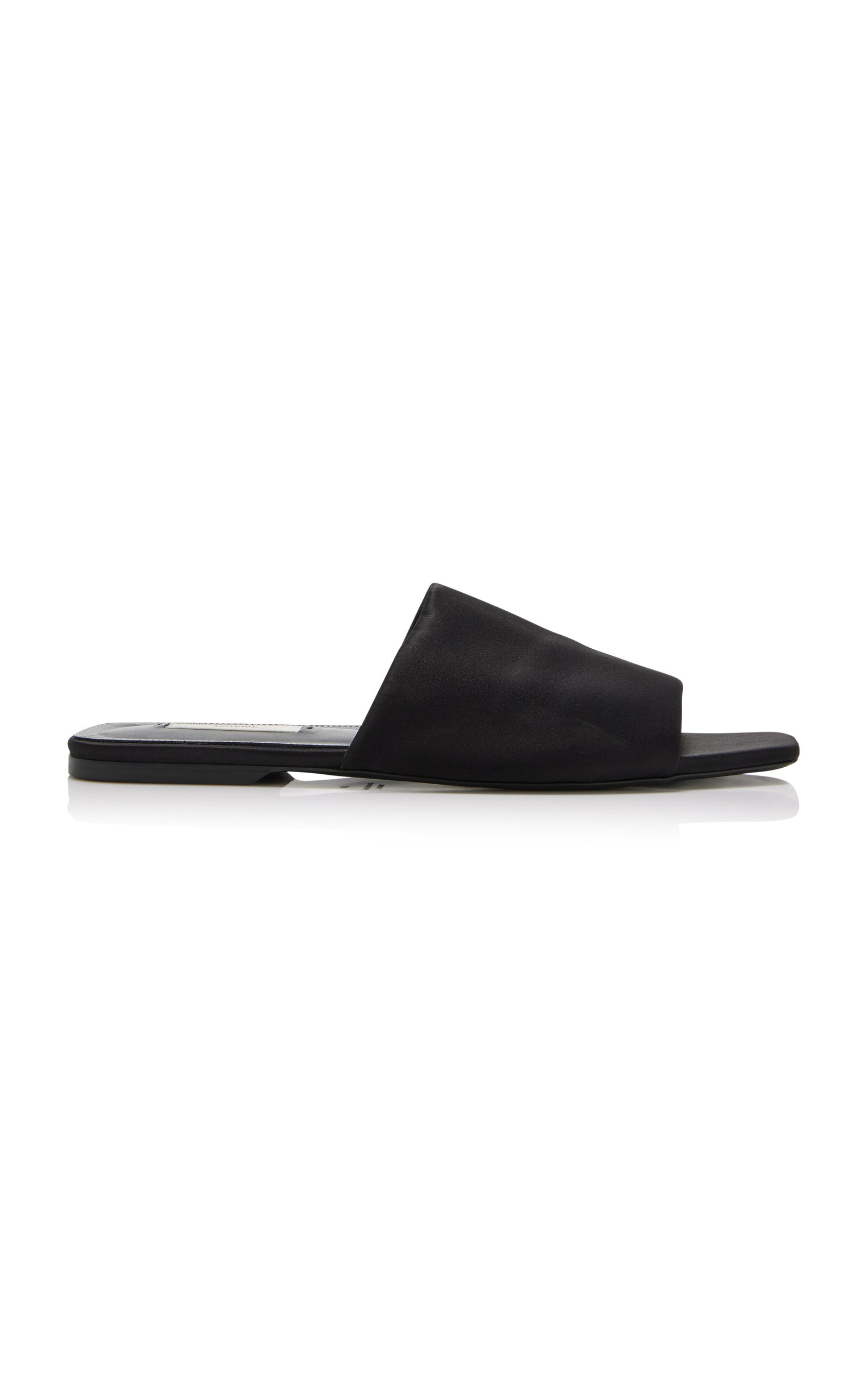 Shop Totême Satin Bandeau Slides