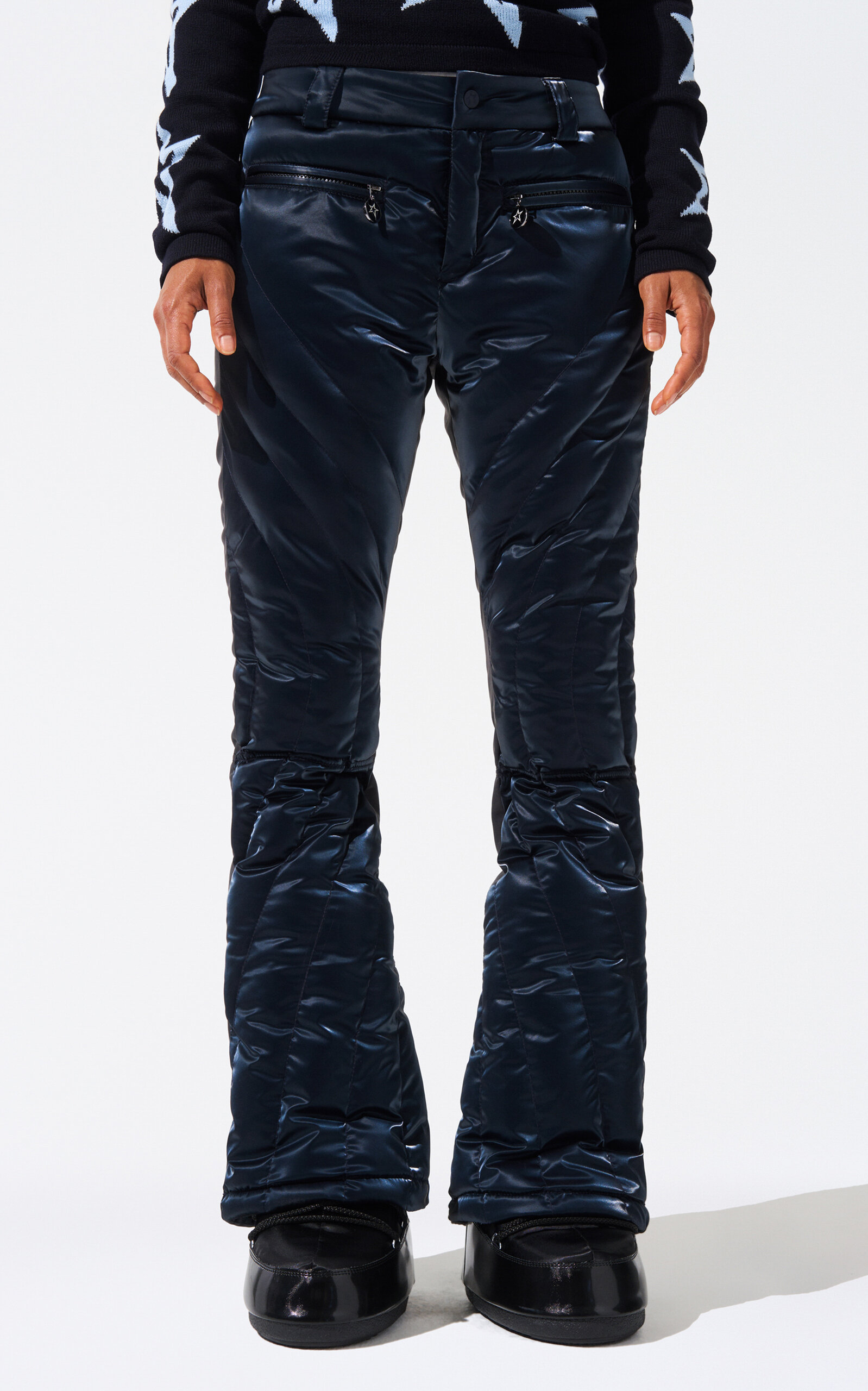 Perfect Moment Carving Mid-rise Nylon Ski Pants In Navy