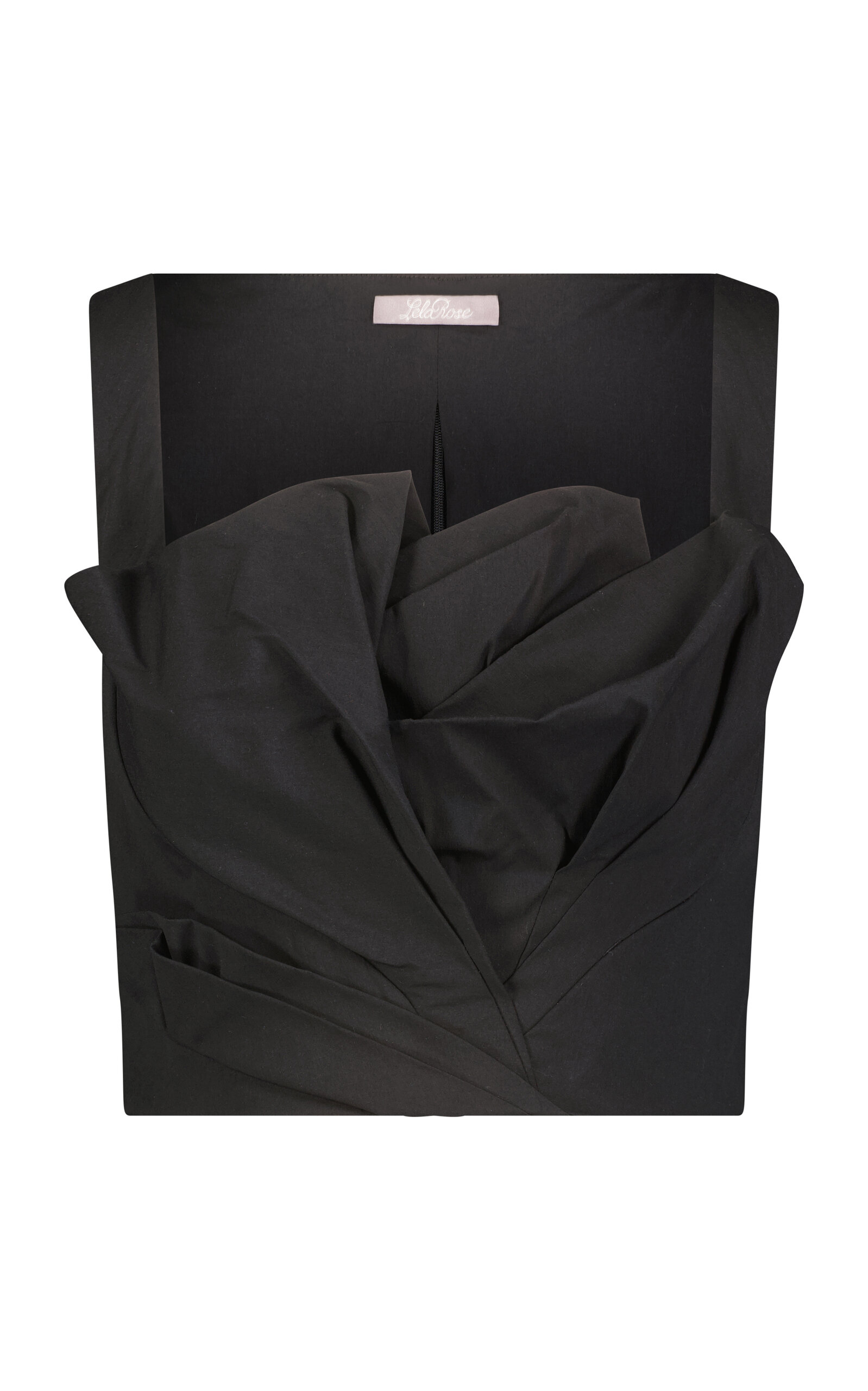 Cotton-Blend Poplin Draped Top