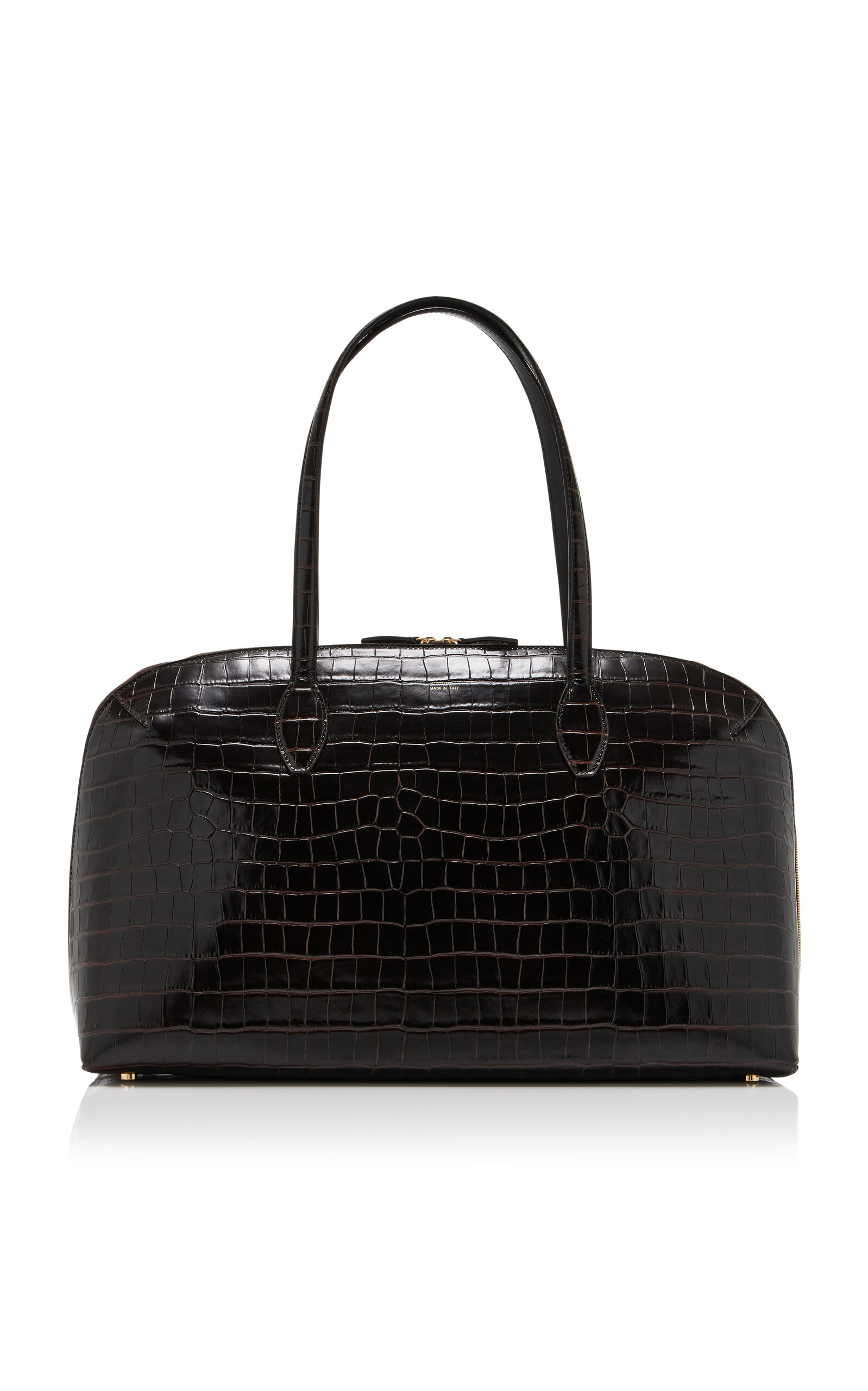 Toteme Day Croc-Embossed Leather Tote Bag